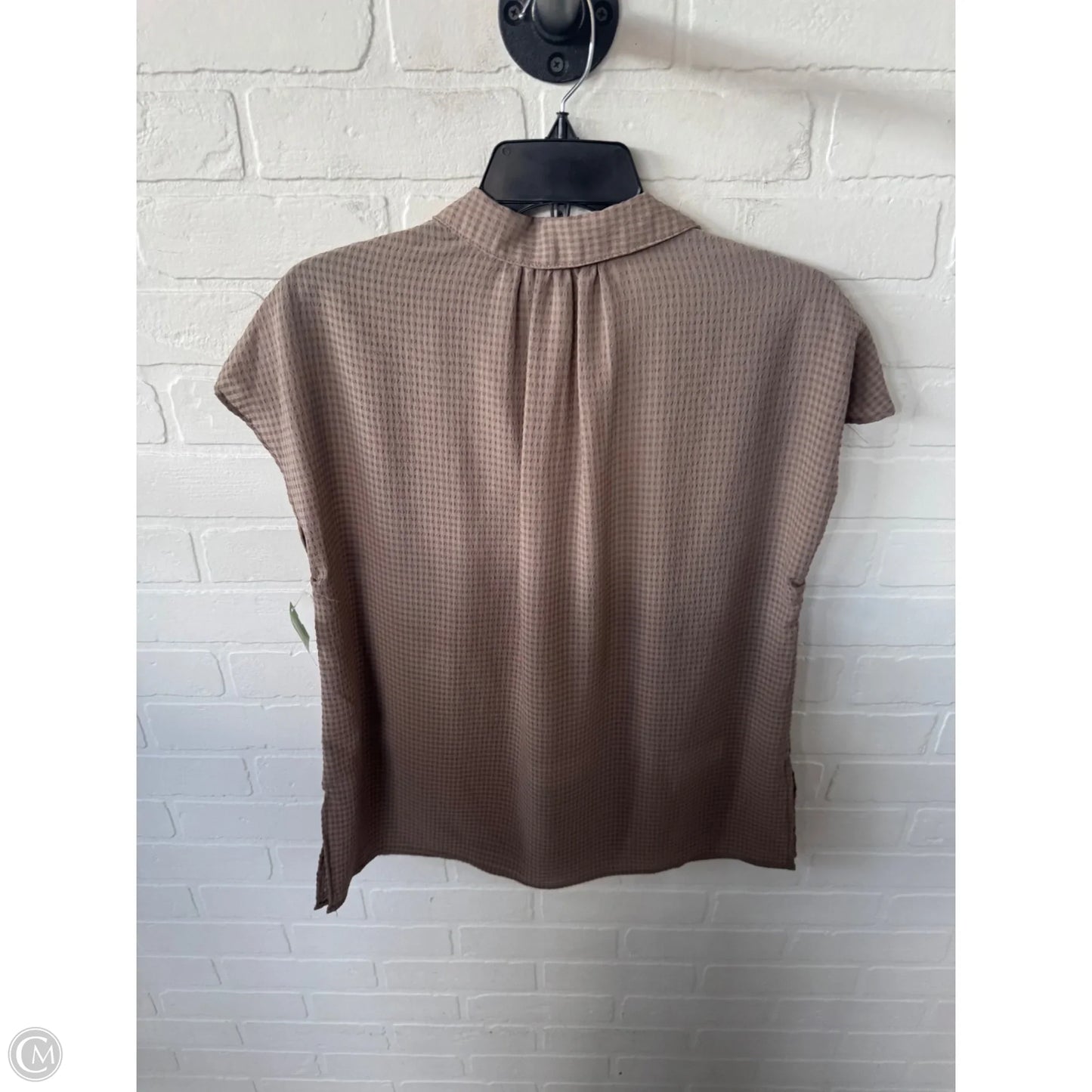 Top Short Sleeve By Max Studio In Brown, Size: M