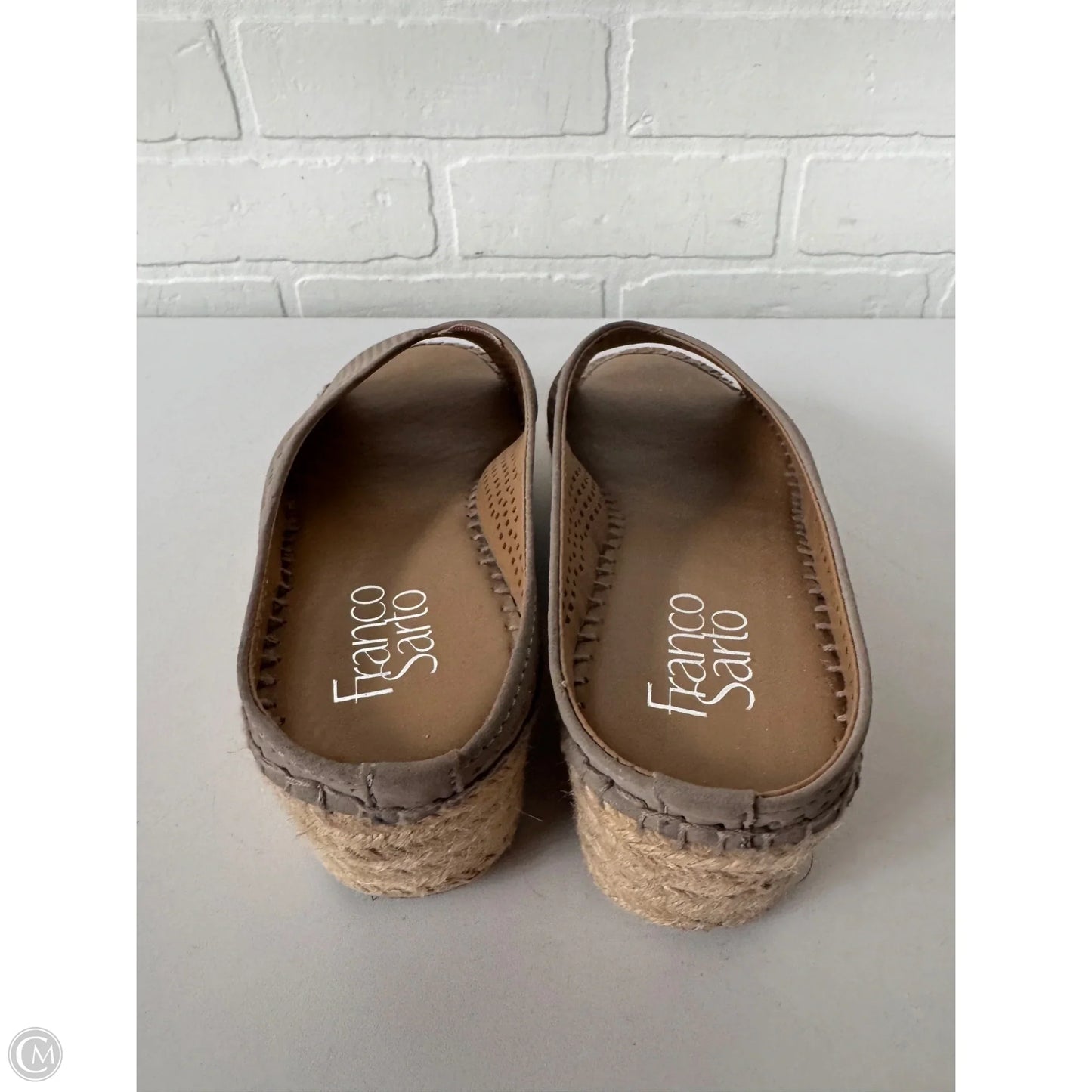 Sandals Heels Wedge By Franco Sarto In Grey, Size: 6.5