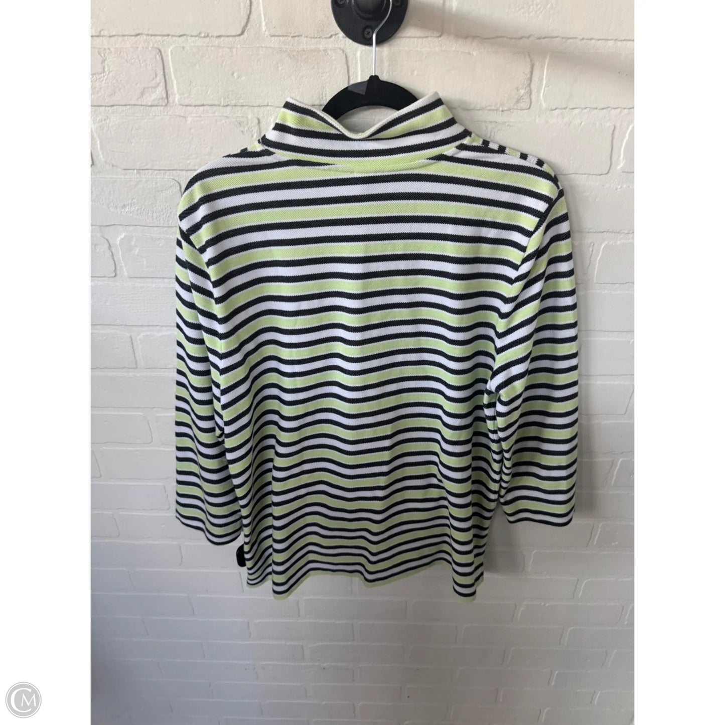 Sweatshirt Collar By Talbots In Black & Green, Size: Xl