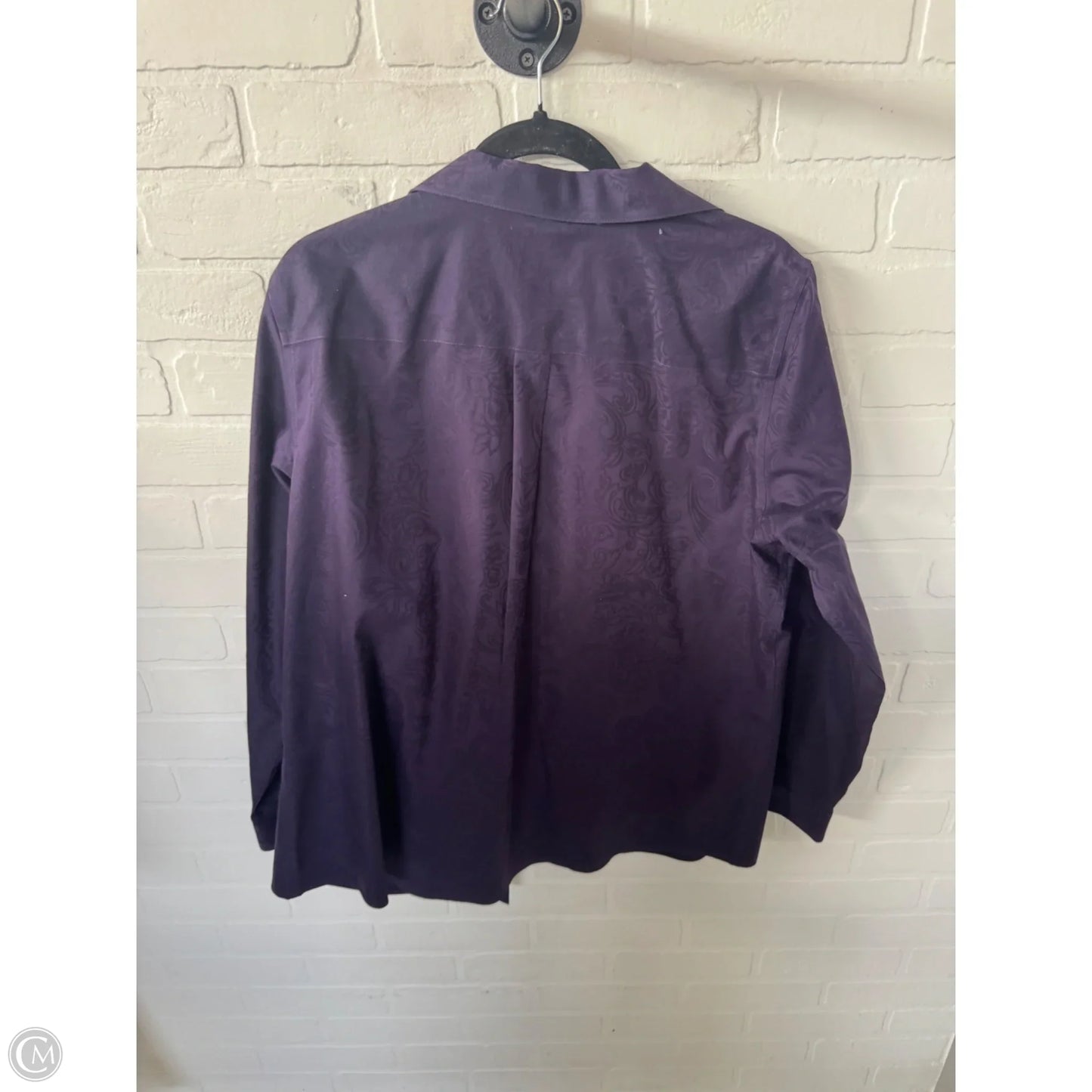 Top Long Sleeve By Chicos In Purple, Size: Xl