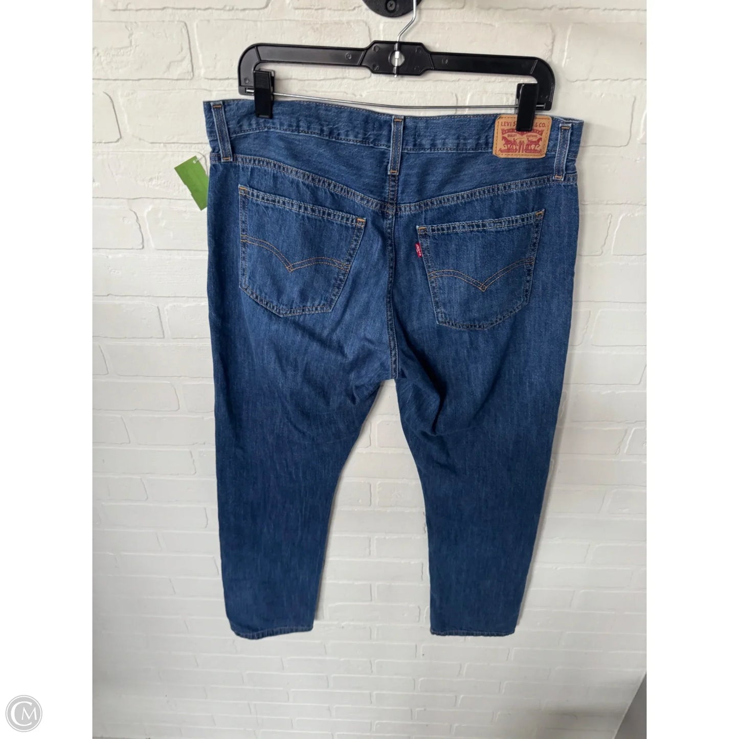 Jeans Straight By Levis In Blue Denim, Size: 12