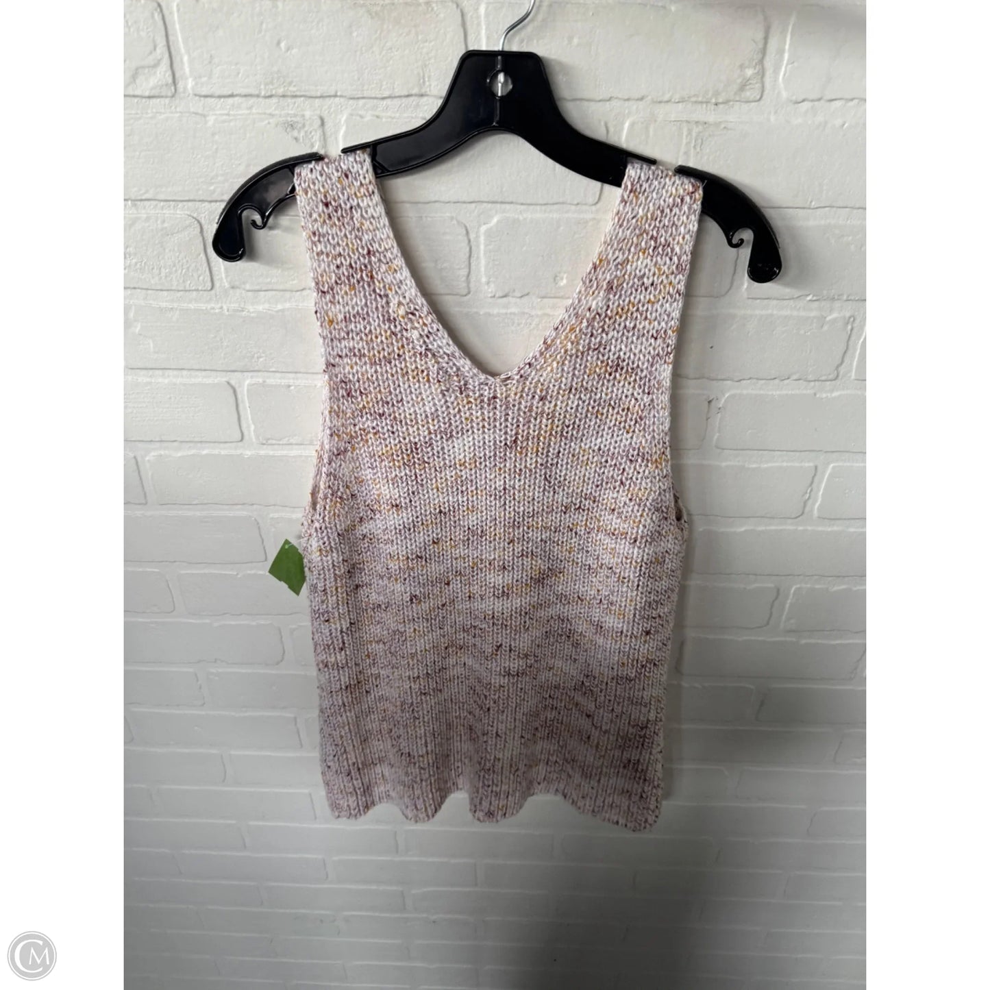 Vest Sweater By Loft In Red & Yellow, Size: Xl