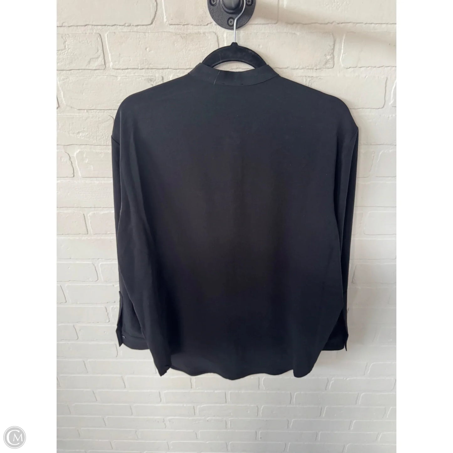 Top Long Sleeve By Calvin Klein In Black, Size: S