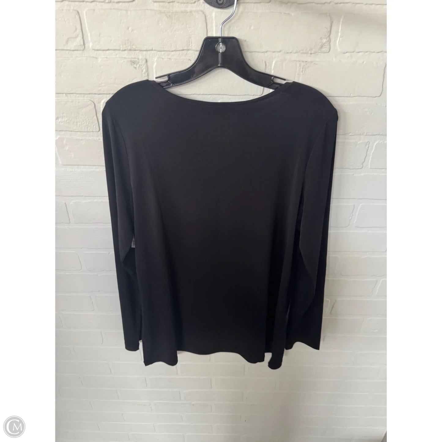 Top Long Sleeve Basic By Susan Graver In Black, Size: M