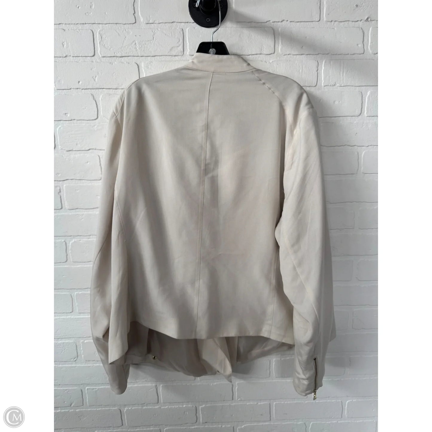 Jacket Moto By Apt 9 In Tan, Size: 2x