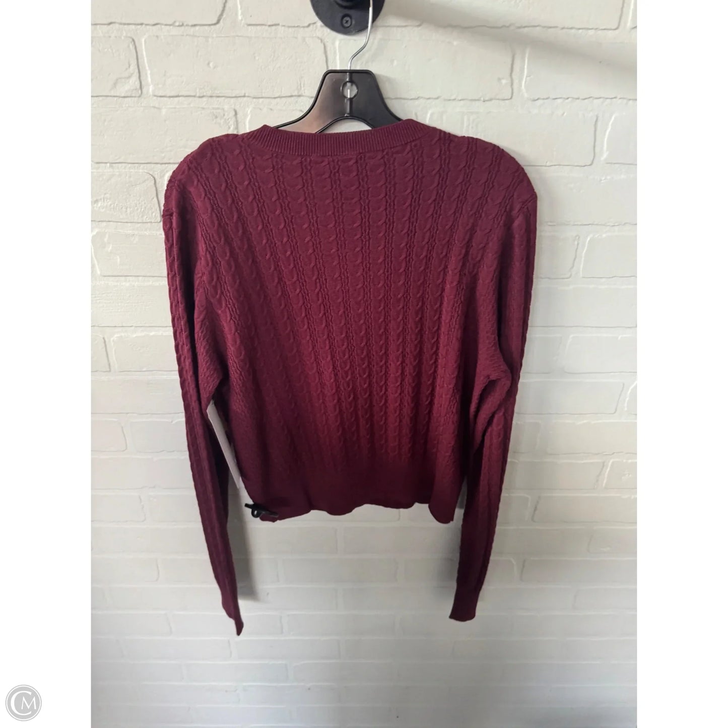 Sweater Cardigan By Ann Taylor In Red, Size: M