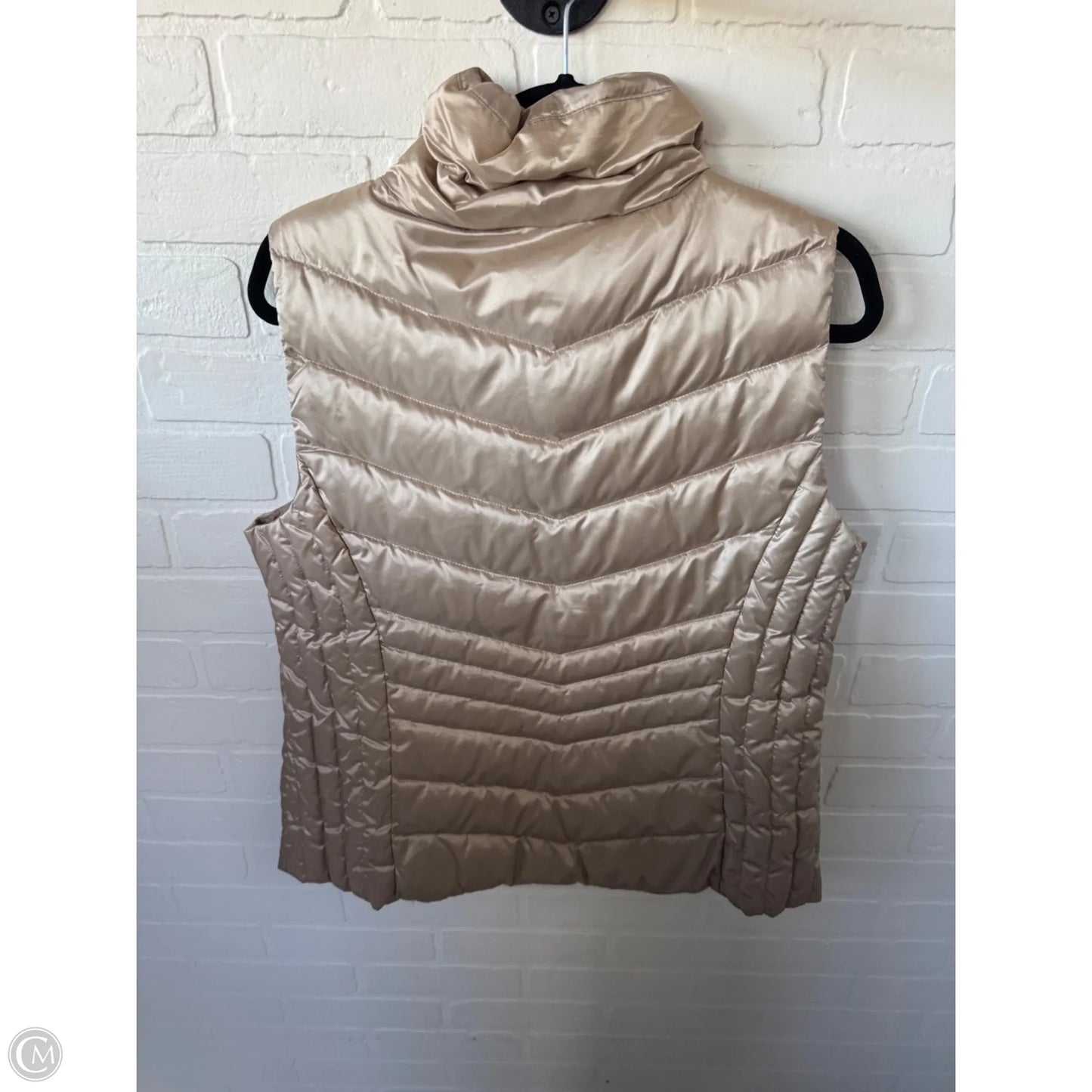 Vest Puffer & Quilted By Talbots In Gold, Size: L