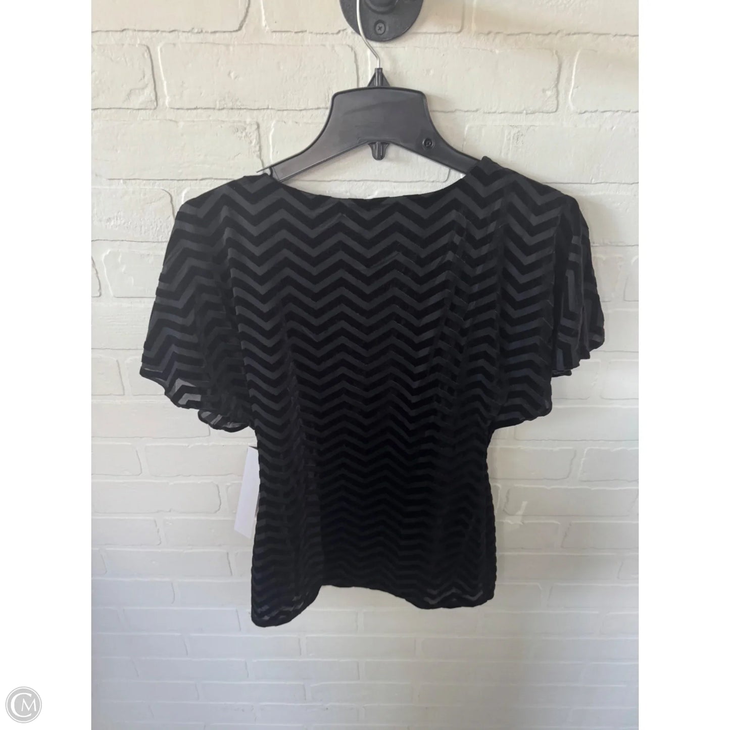 Top Short Sleeve By White House Black Market In Black, Size: Xs