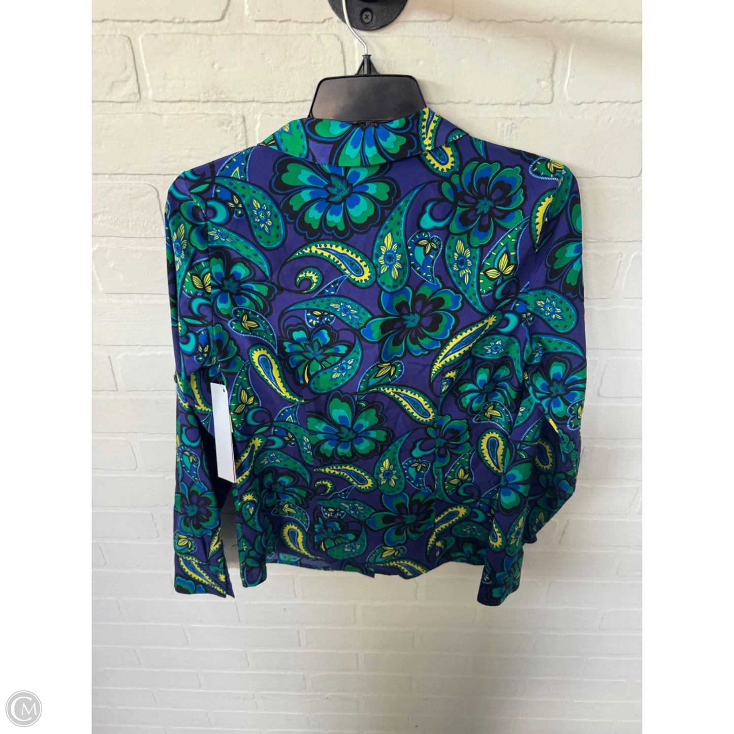 Top Long Sleeve By Ann Taylor In Green & Purple, Size: Sp