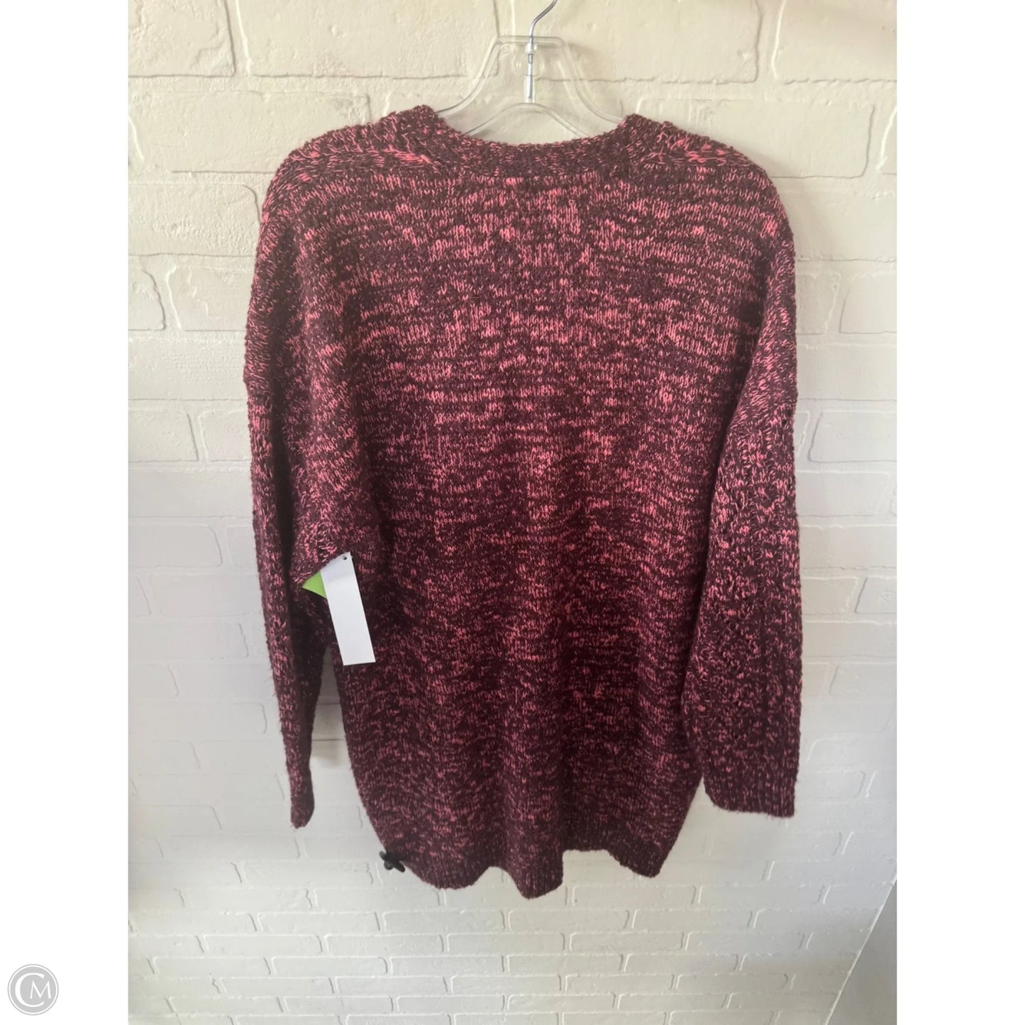 Sweater Cardigan By Sundance In Pink & Red, Size: L