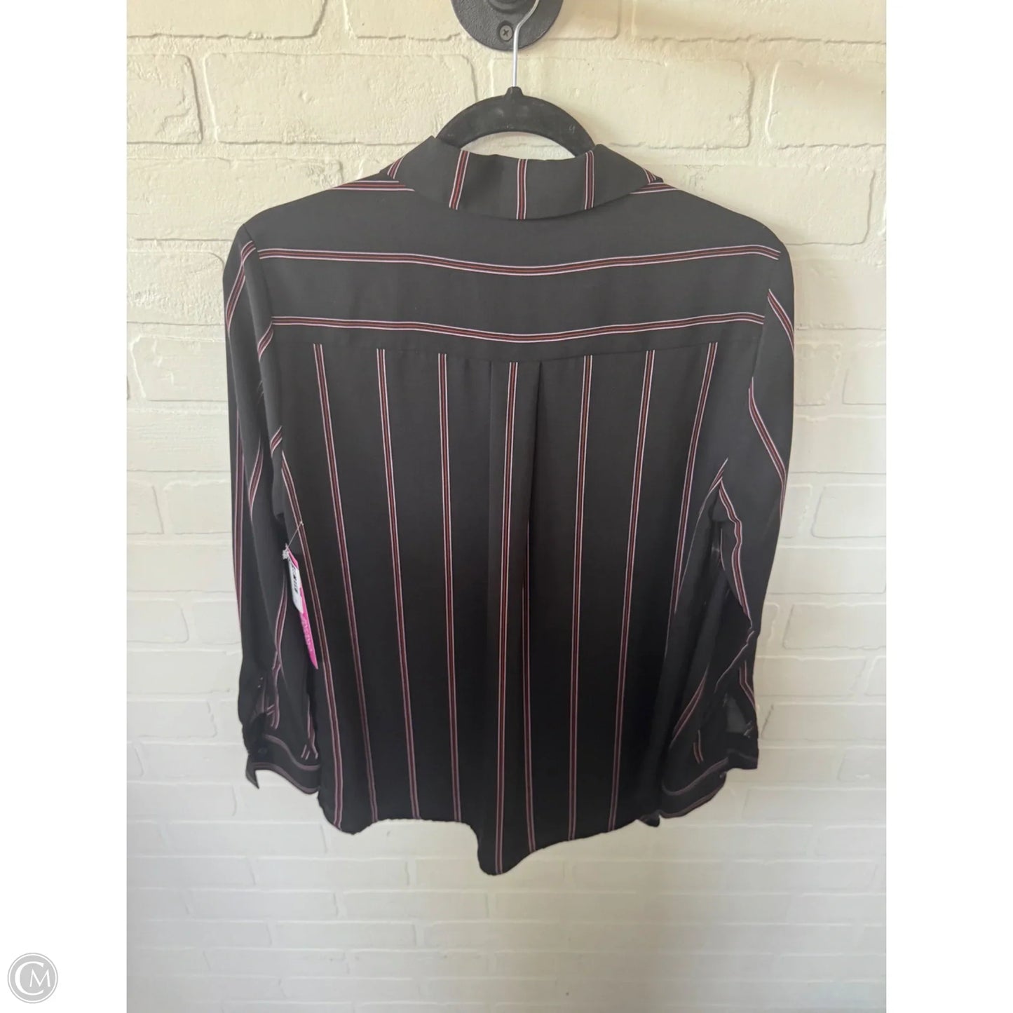 Top Long Sleeve By Elodie In Black & Red, Size: M