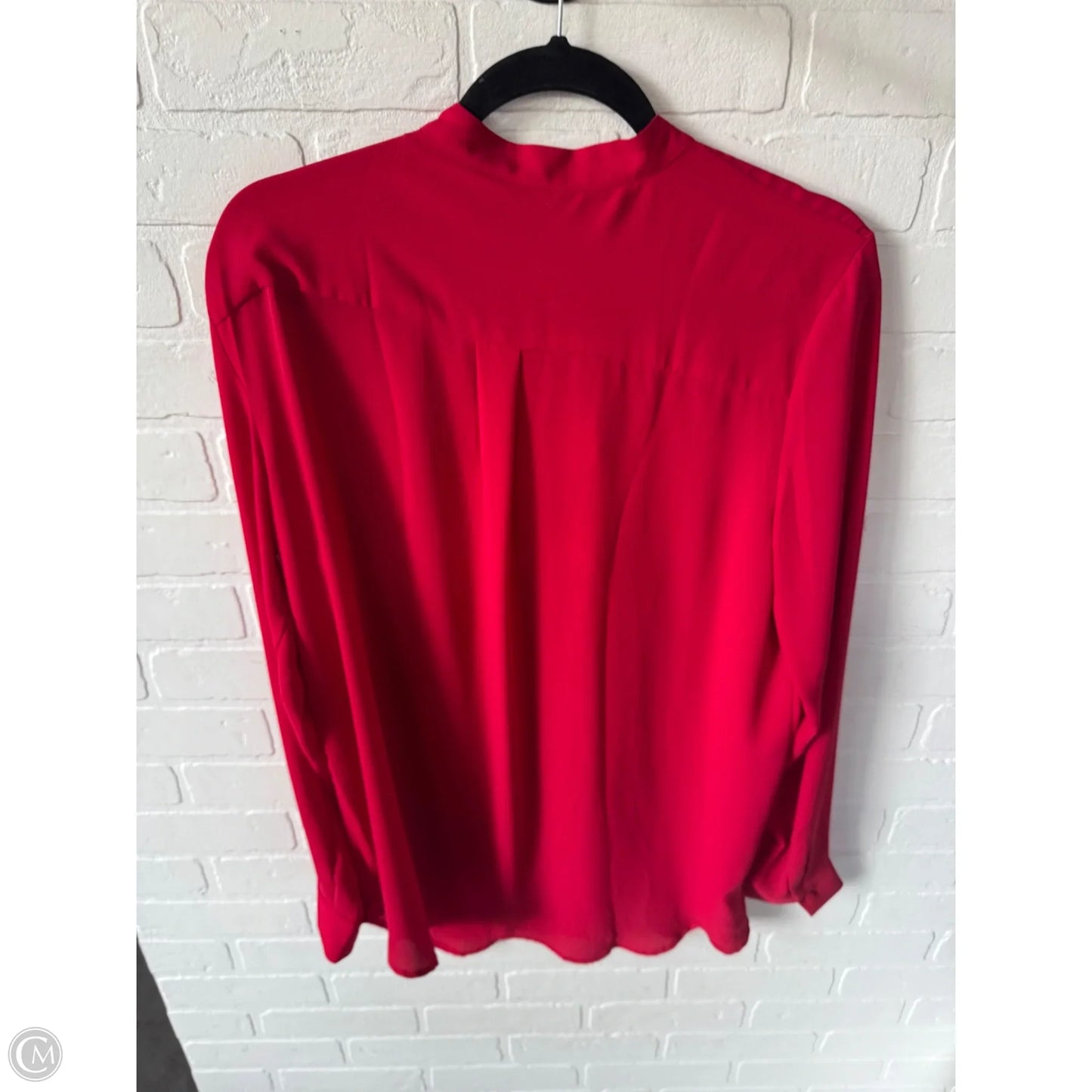 Top Long Sleeve By Ann Taylor In Red, Size: L