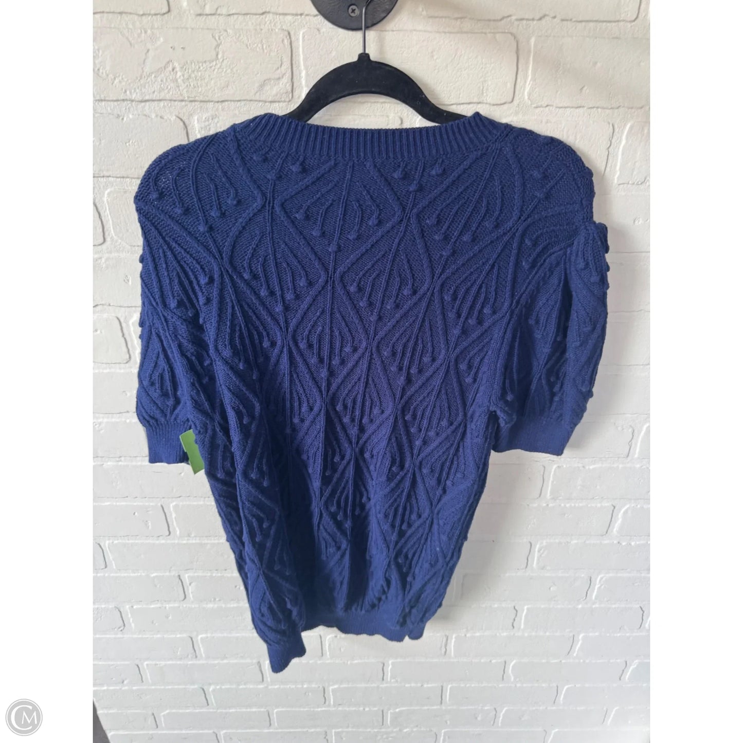 Sweater Short Sleeve By Clothes Mentor In Blue, Size: L