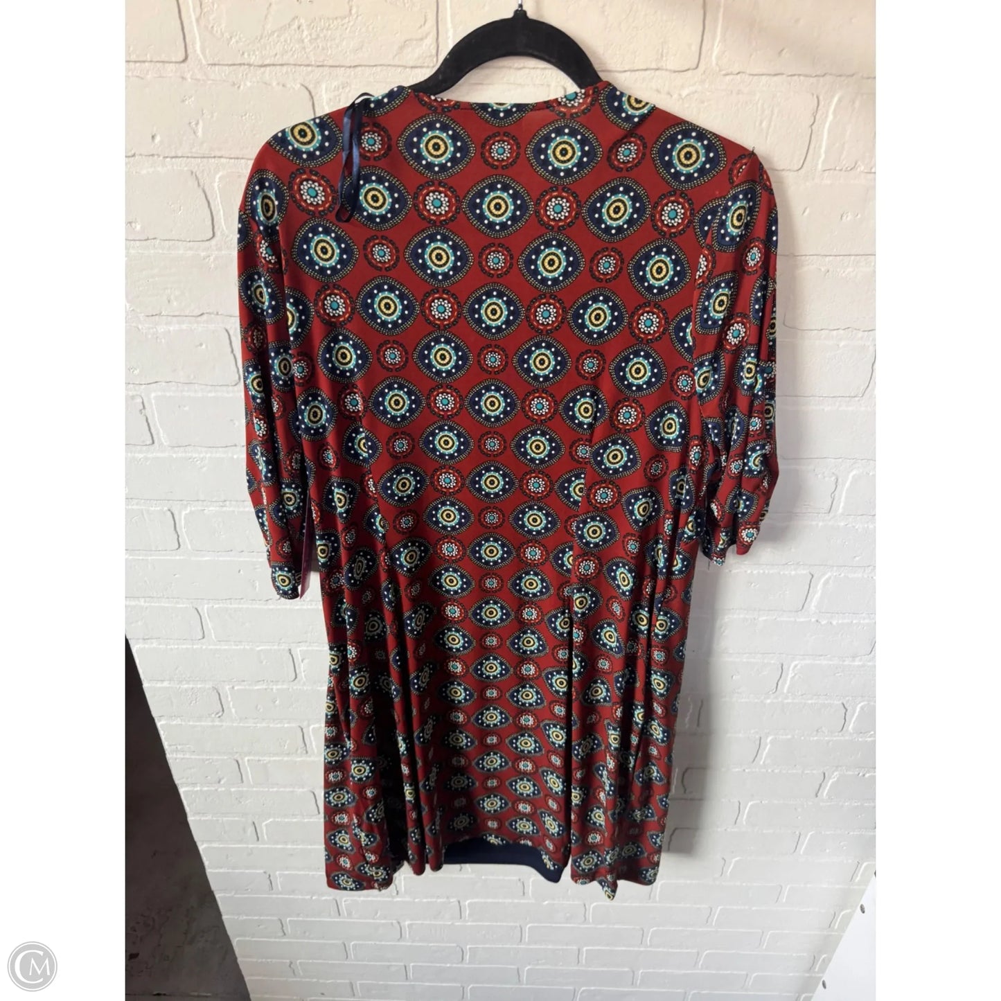 Dress Casual Short By Perceptions In Blue & Brown, Size: Xl