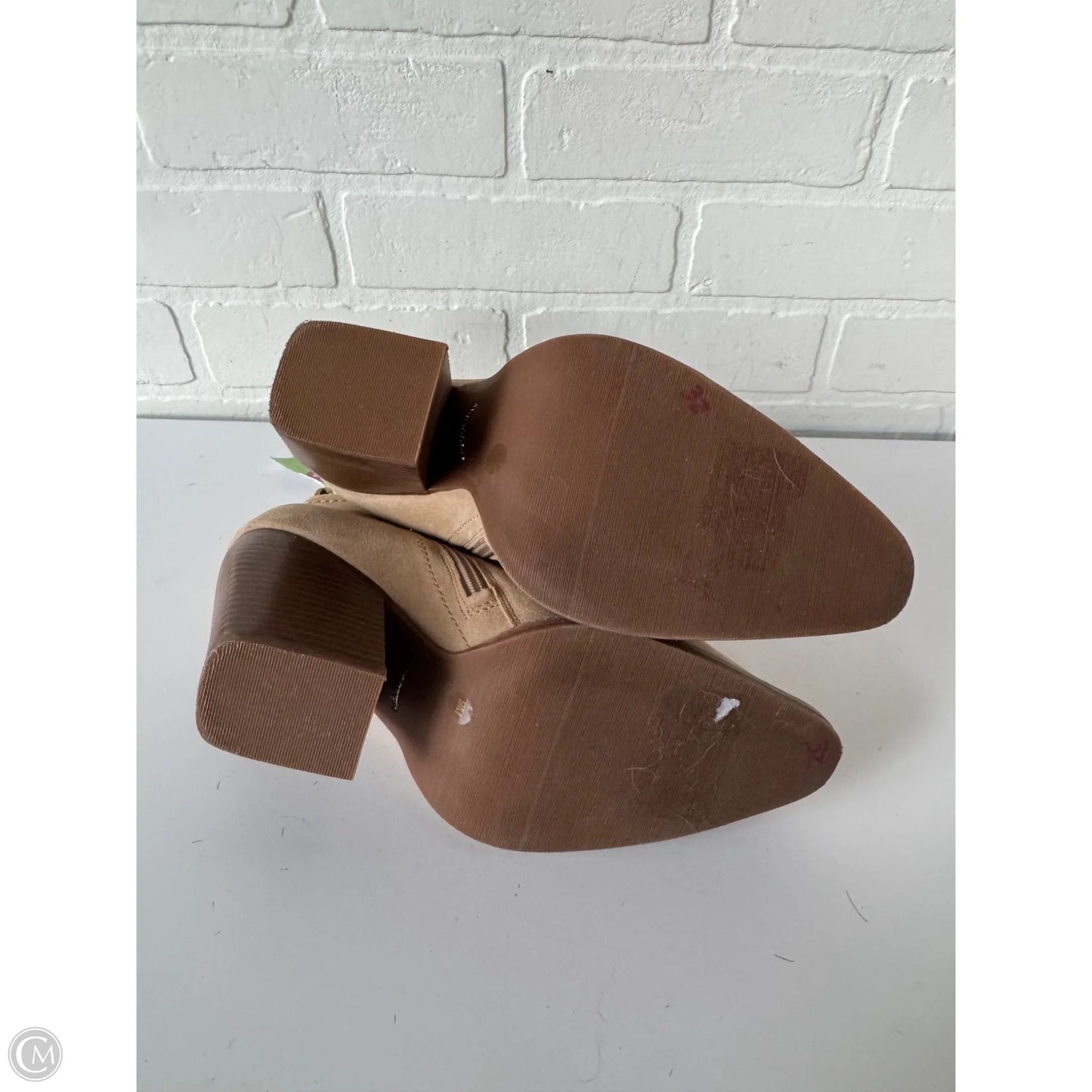 Boots Ankle Heels By Gianni Bini In Tan, Size: 9