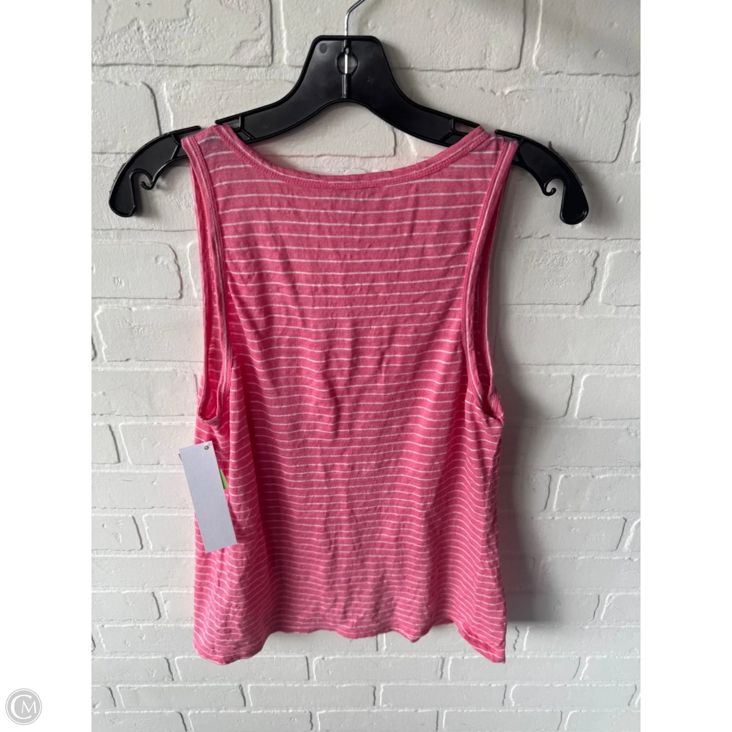 Top Sleeveless Basic By Joie In Pink & White, Size: L
