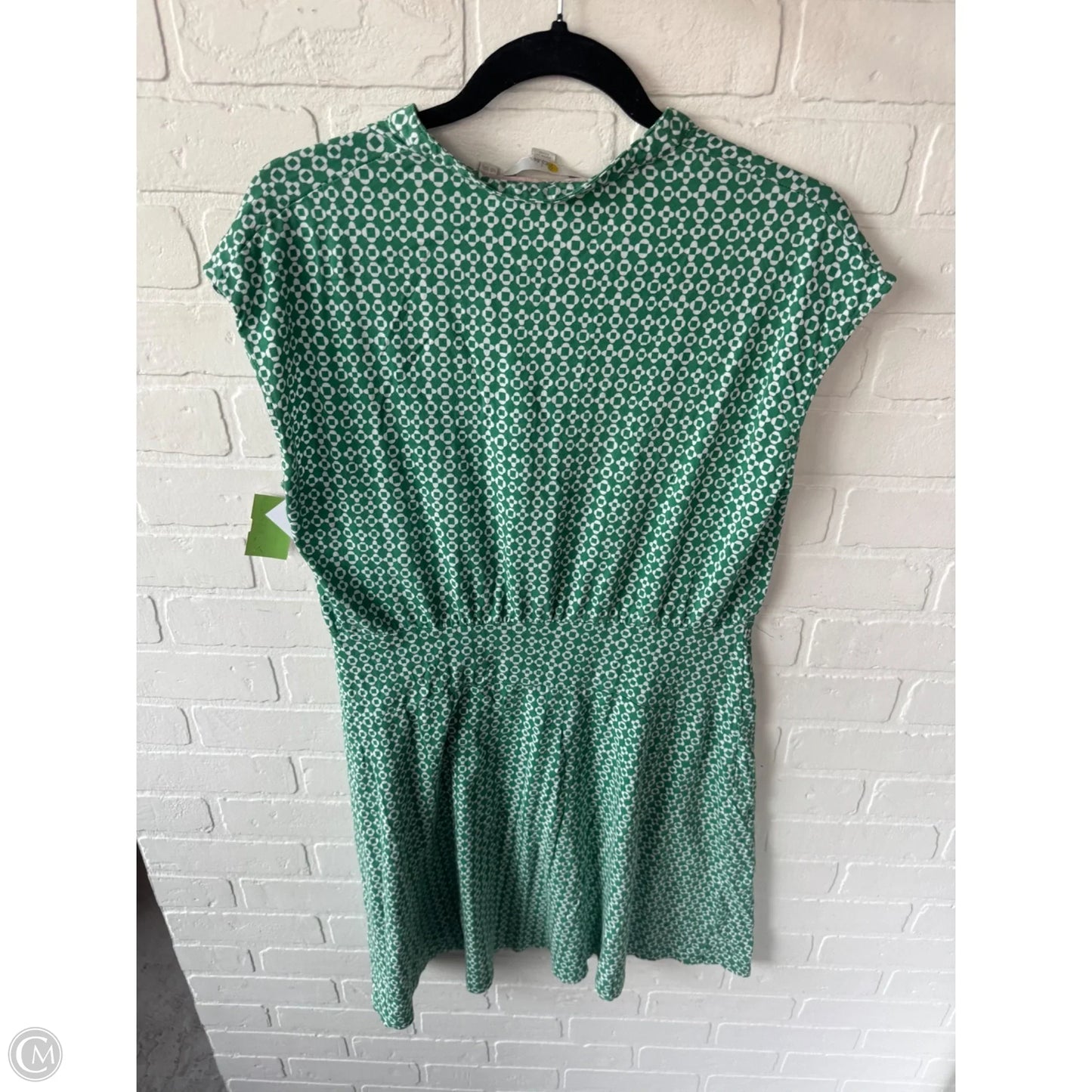 Dress Casual Short By Boden In Green & White, Size: M