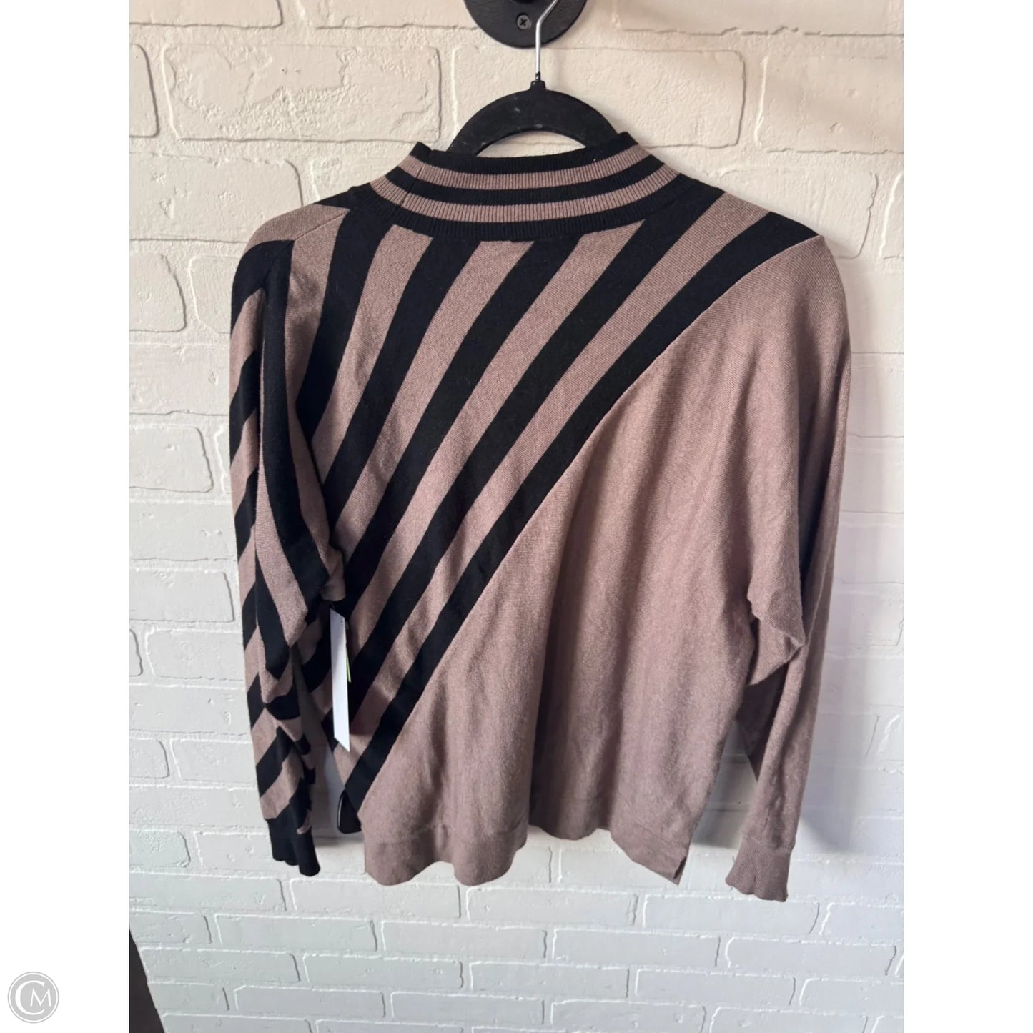Sweater By Chicos In Black & Brown, Size: M