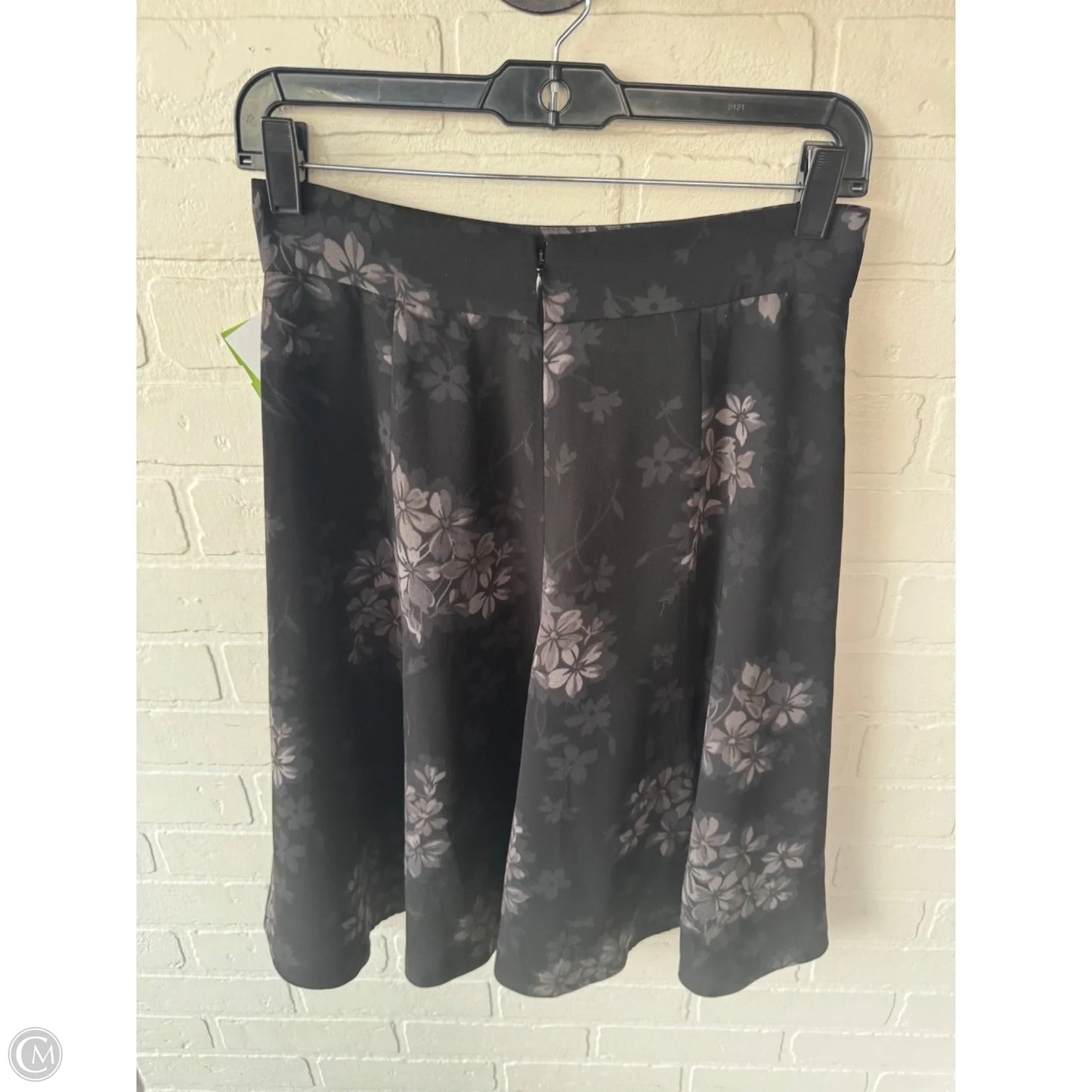 Skirt Midi By Ann Taylor In Black & Grey, Size: 0