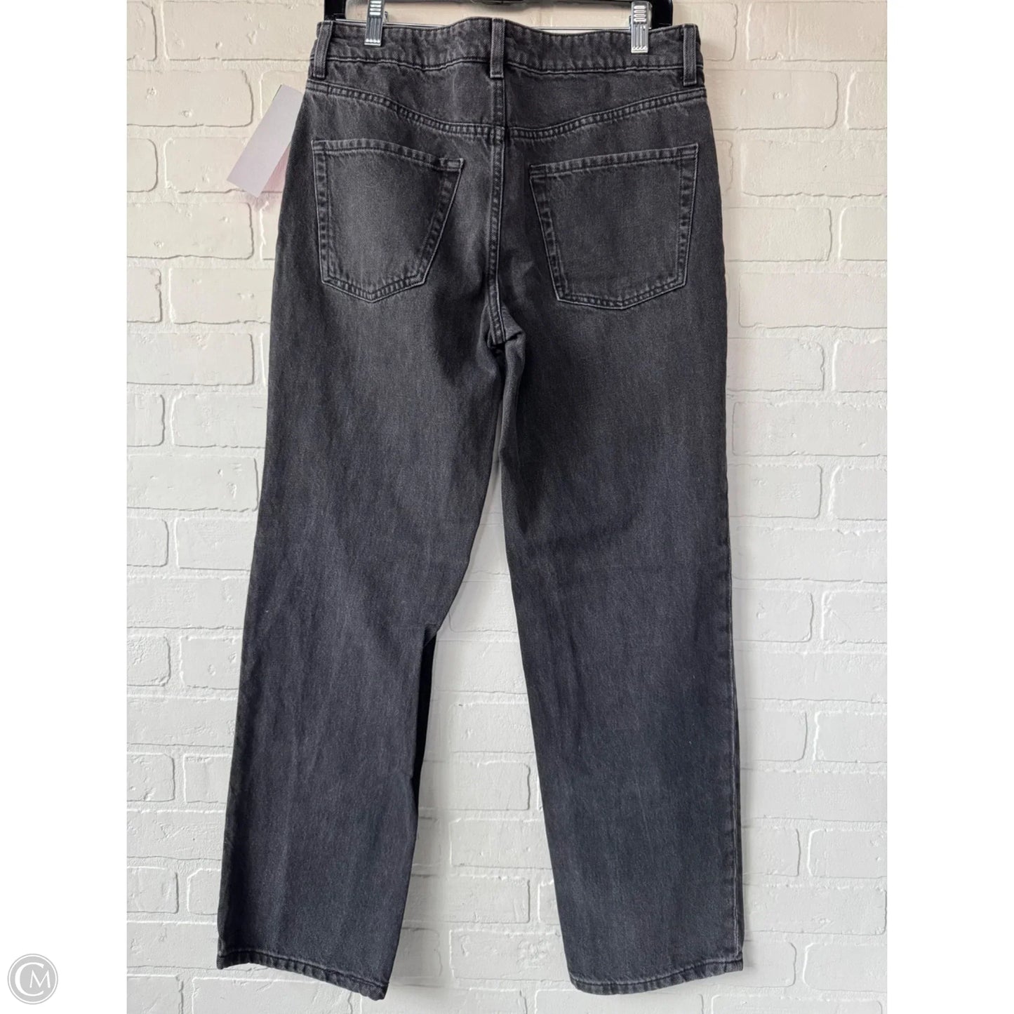Jeans Straight By Divided In Black Denim, Size: 8