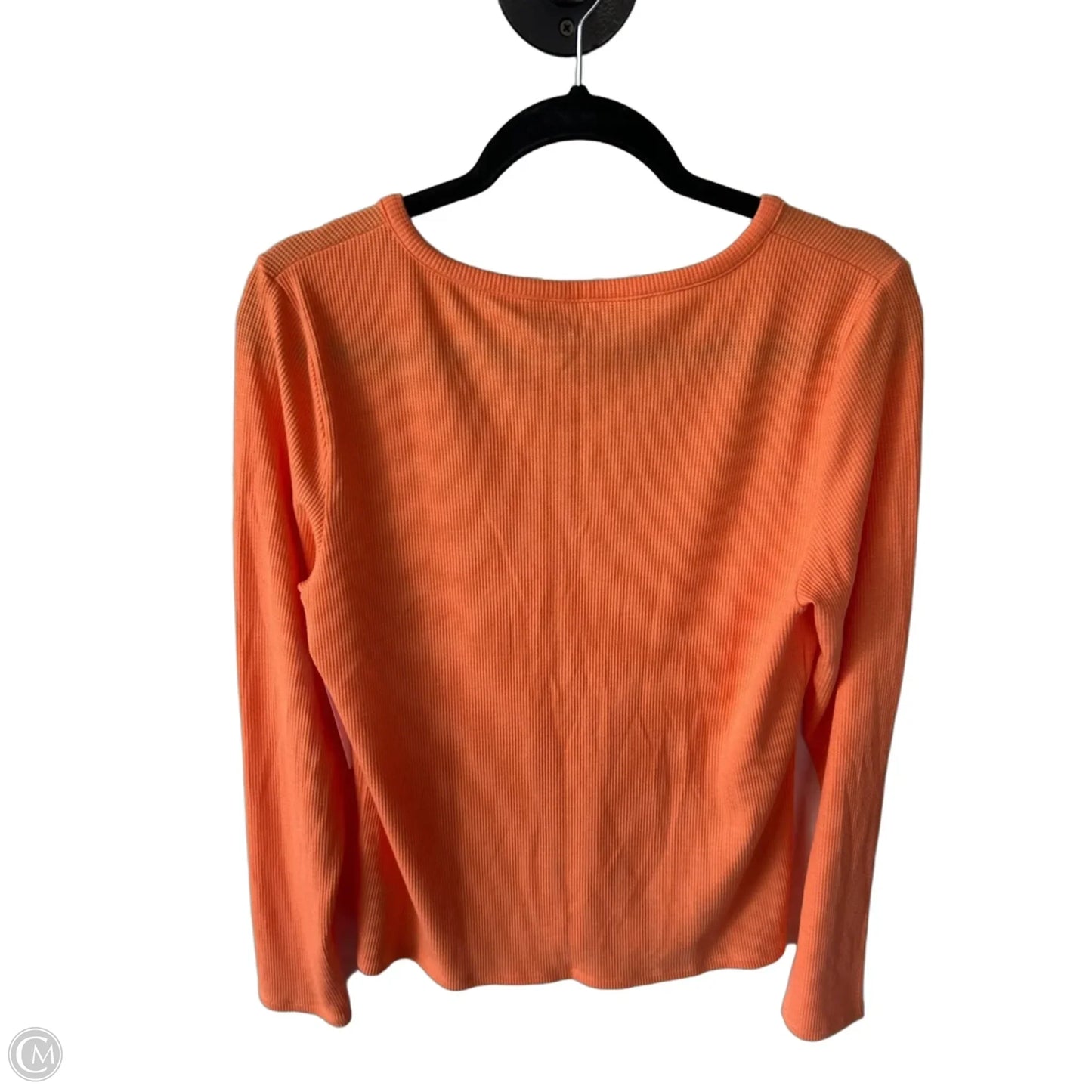 Top Long Sleeve Basic By American Eagle In Orange, Size: Xl