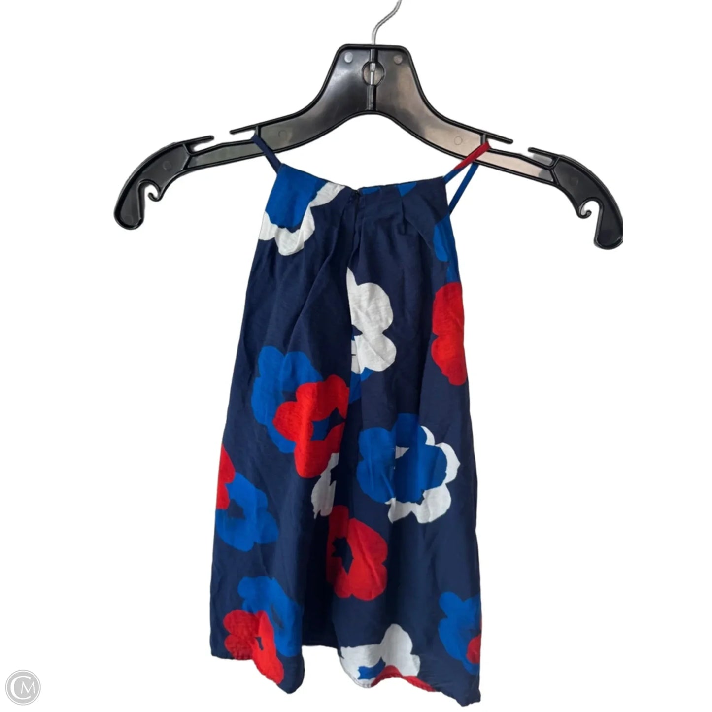 Top Sleeveless By Banana Republic In Blue & Red & White, Size: M