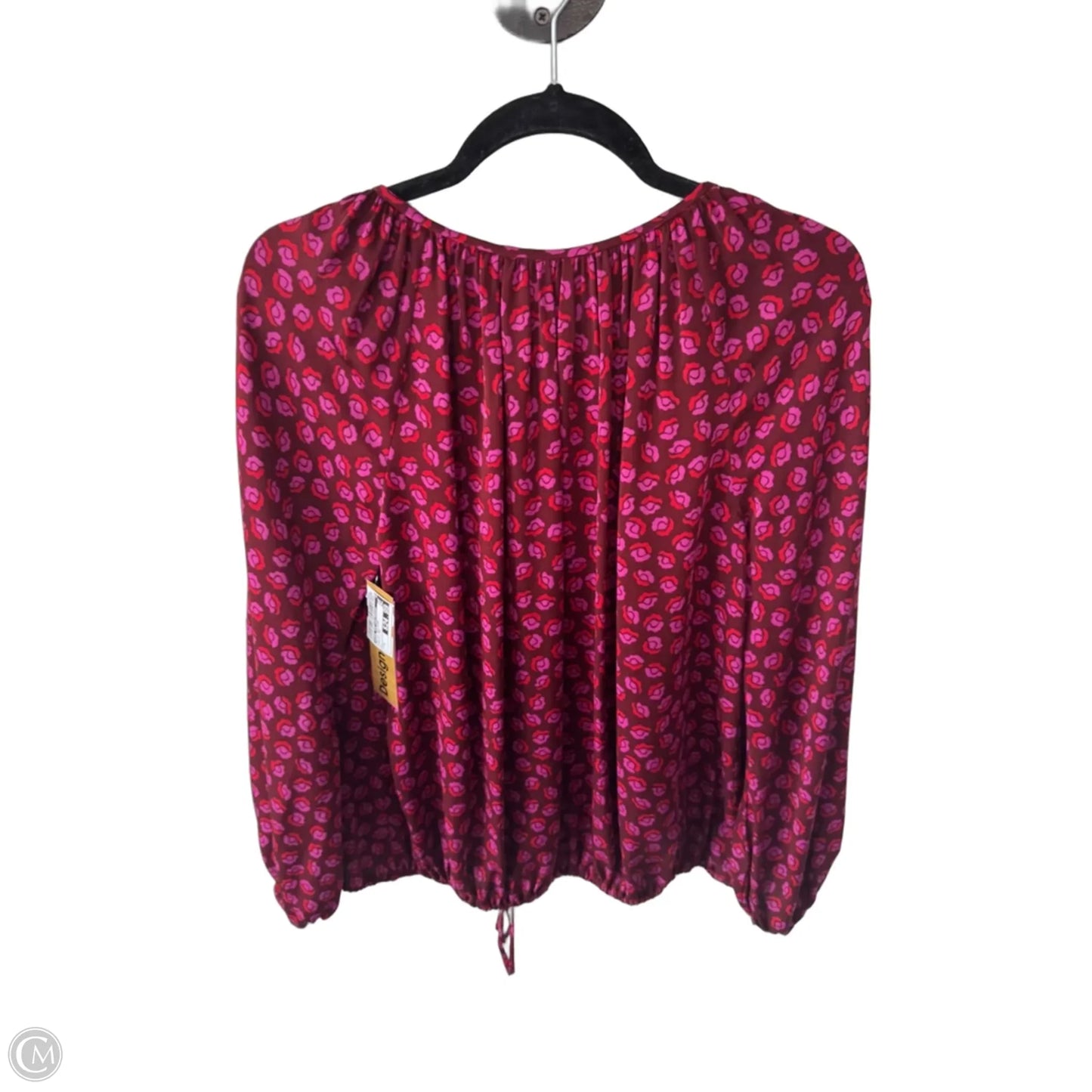 Top Long Sleeve Designer By Diane Von Furstenberg In Purple & Red, Size: S