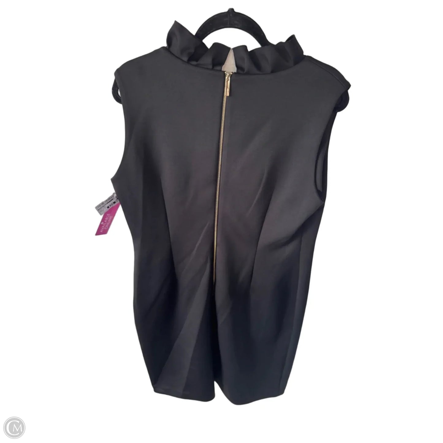 Dress Work By Calvin Klein In Black & Gold, Size: Xl