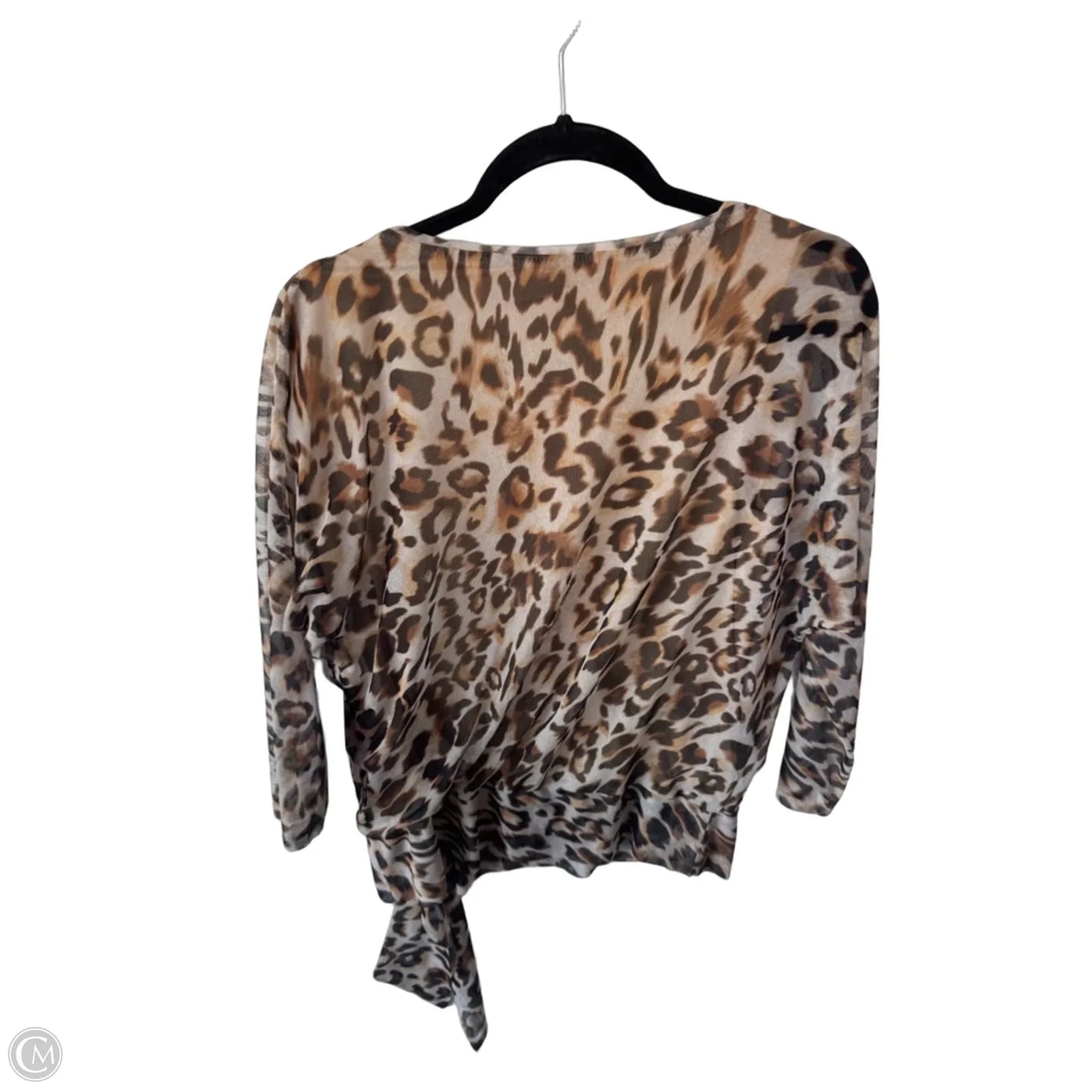 Top 3/4 Sleeve By Chicos In Animal Print, Size: M