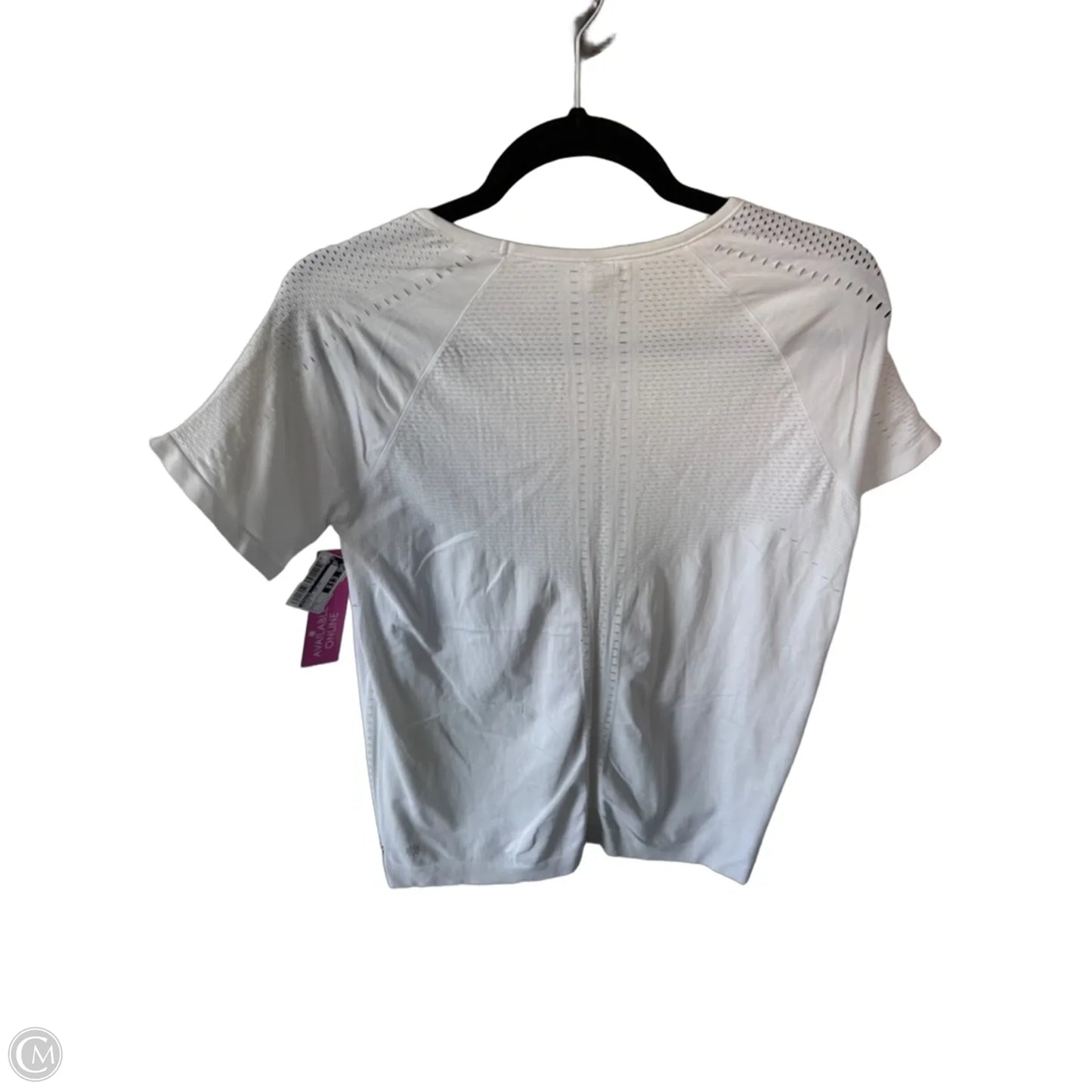 Athletic Top Short Sleeve By Athleta In White, Size: L