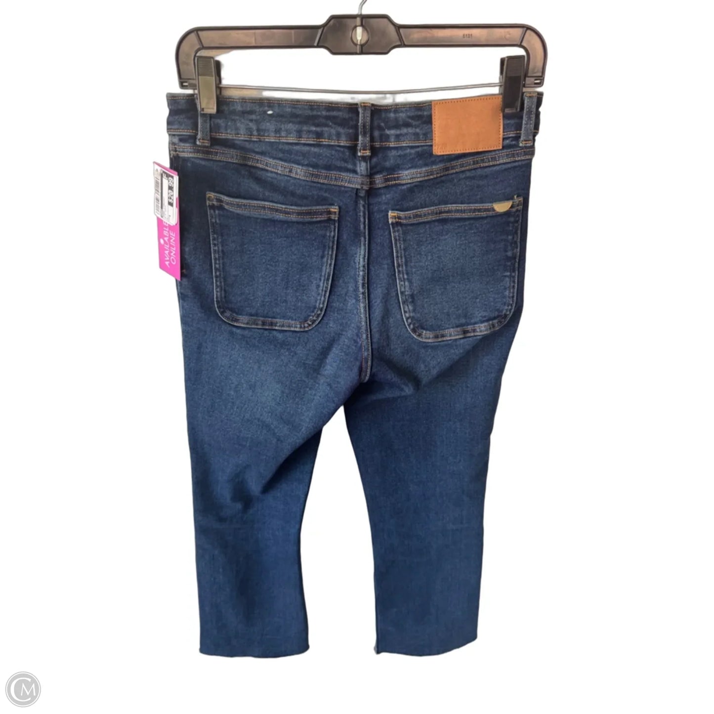 Jeans Straight By Zara In Blue Denim, Size: 4