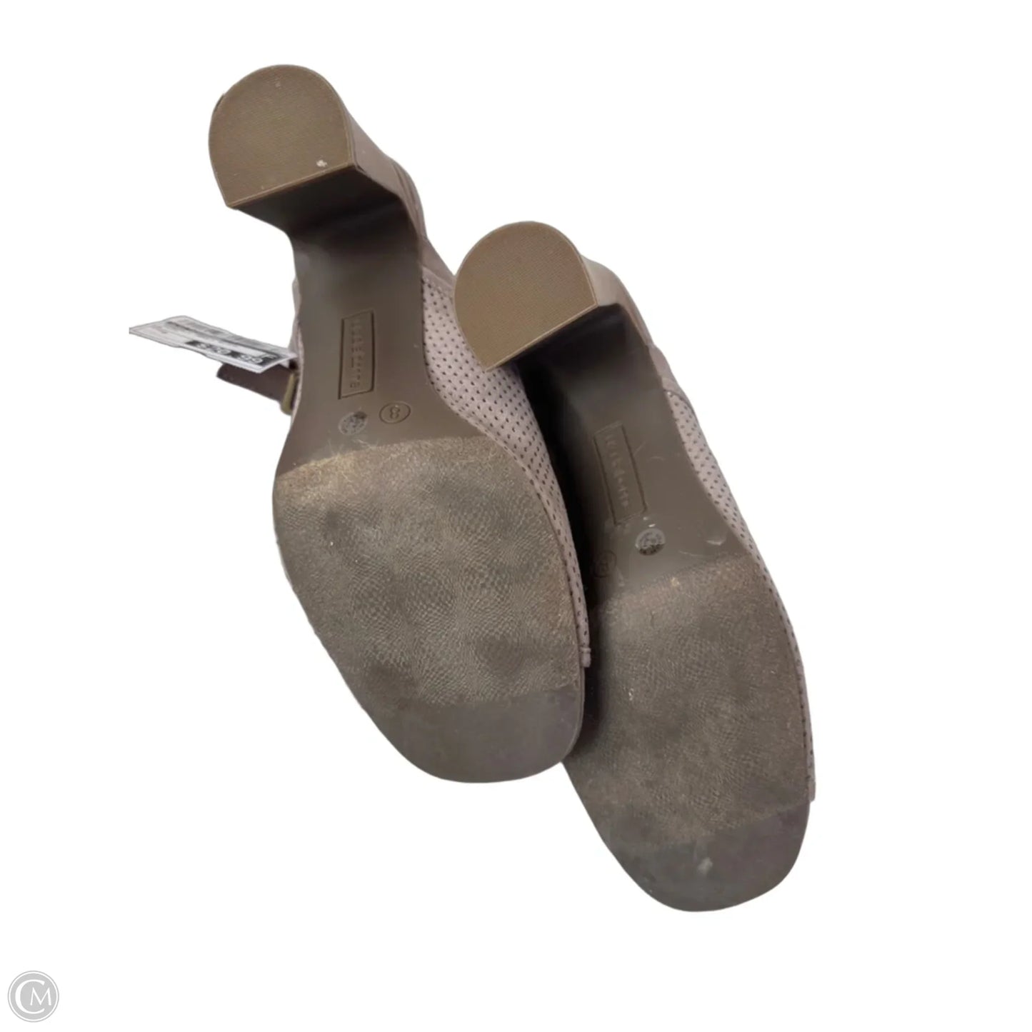 Sandals Heels Block By Liz Claiborne In Taupe, Size: 8