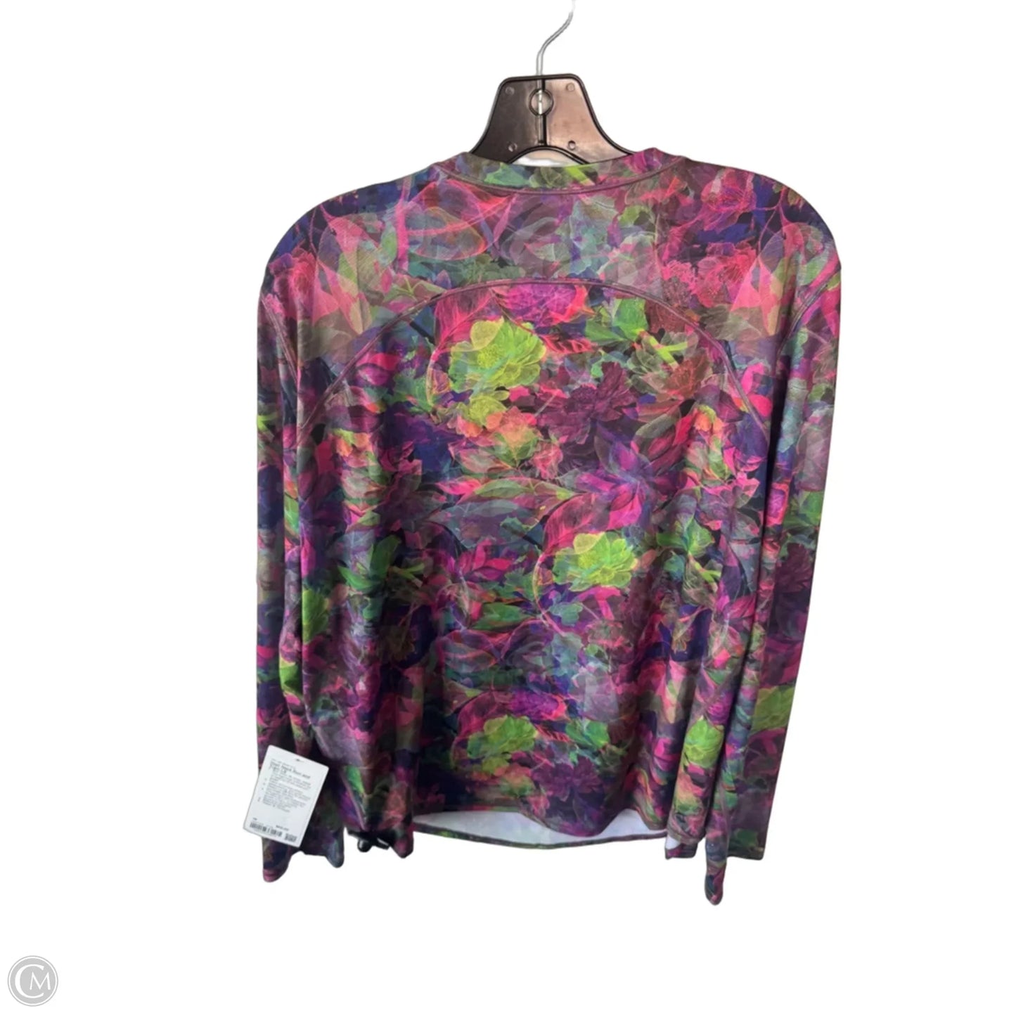 Athletic Top Long Sleeve Crewneck By Lululemon In Pink & Purple, Size: Xl