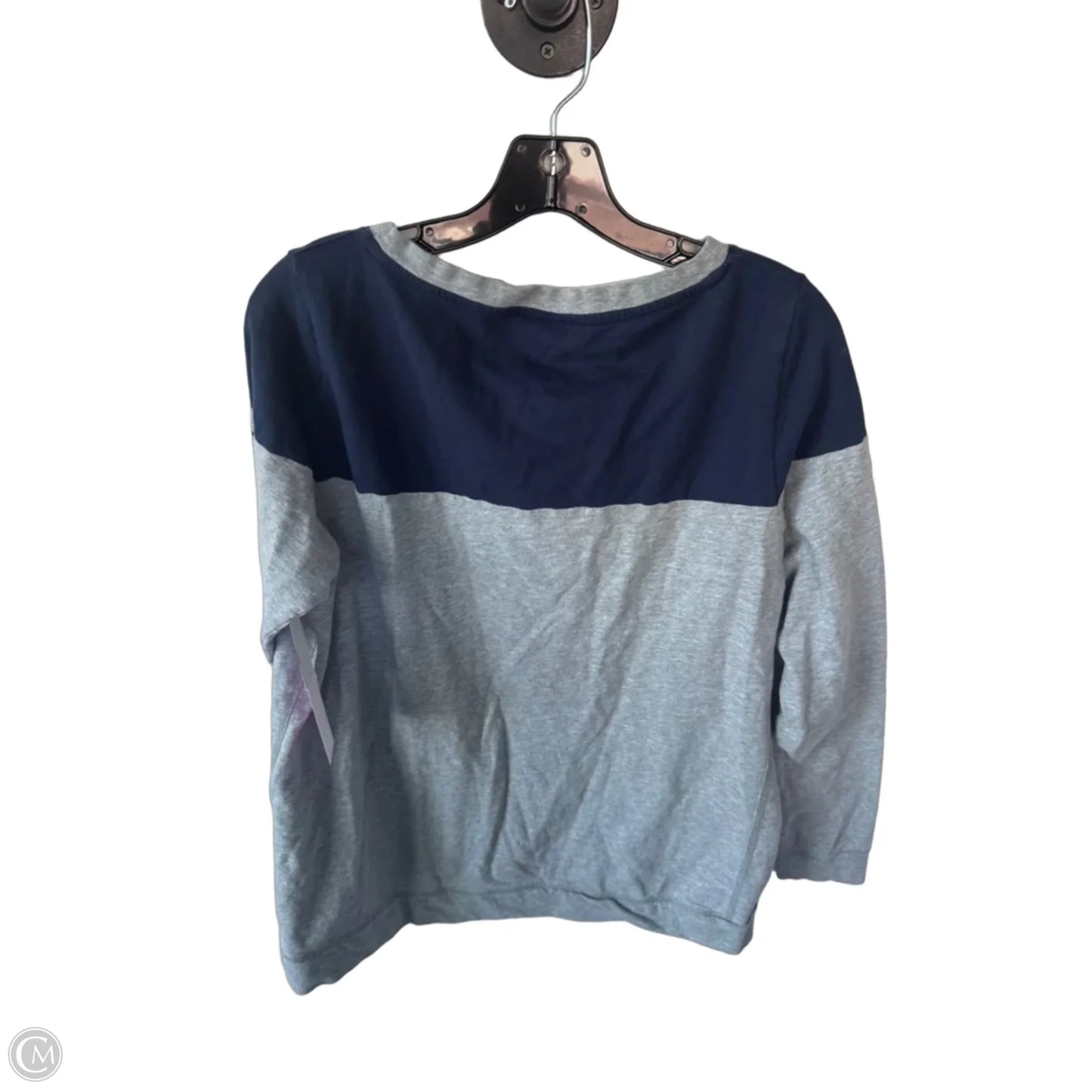 Top Long Sleeve By Nfl In Blue & Grey, Size: L
