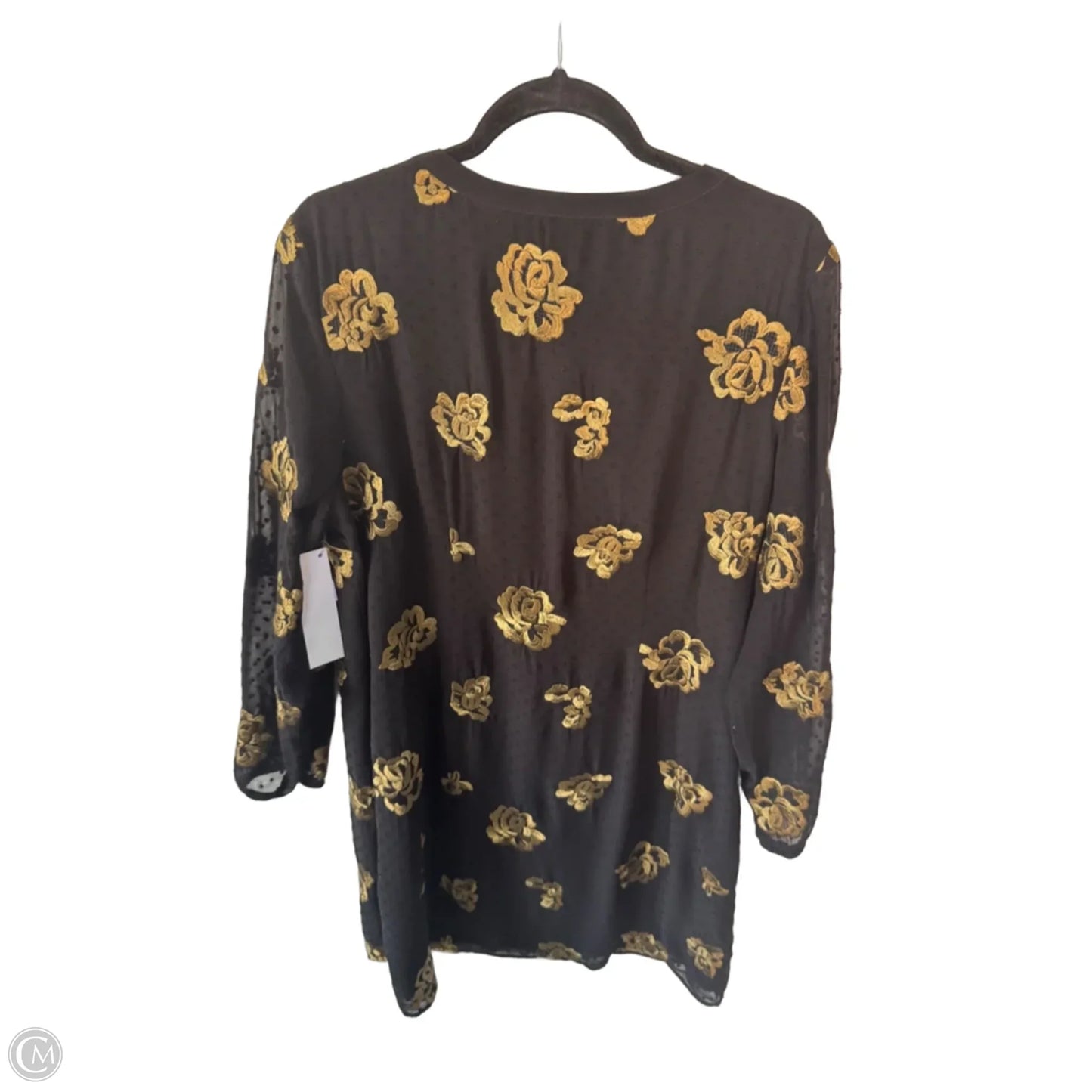 Dress Work By Cabi In Black & Gold, Size: L