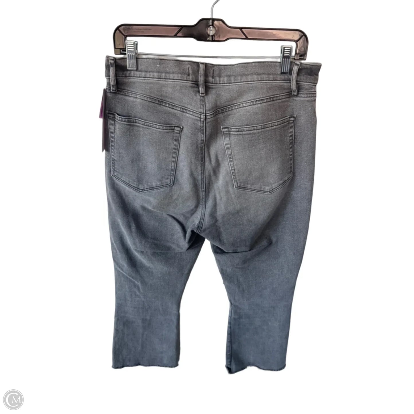 Jeans Cropped By Loft In Grey Denim, Size: 12