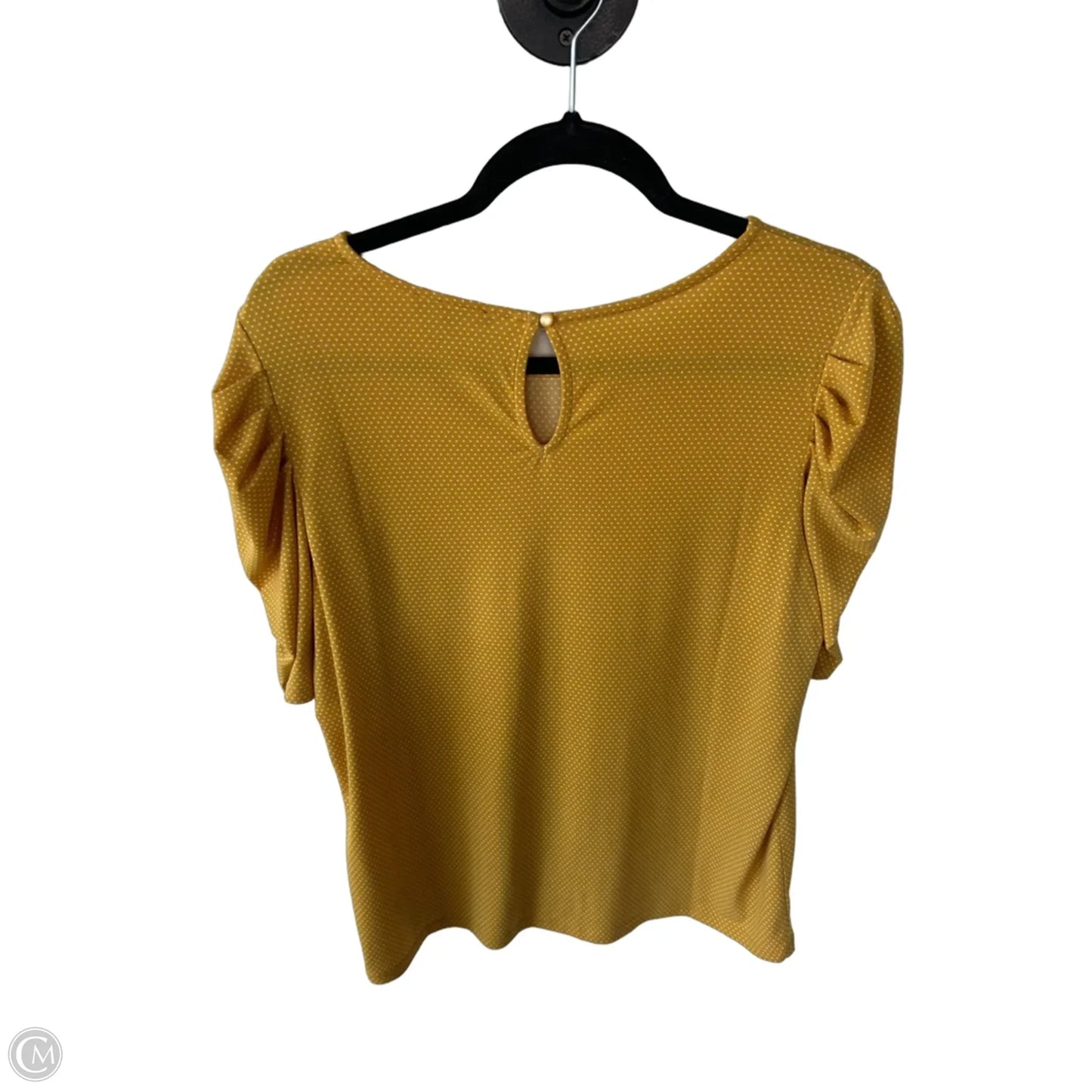 Top Short Sleeve By Adrianna Papell In Yellow, Size: M