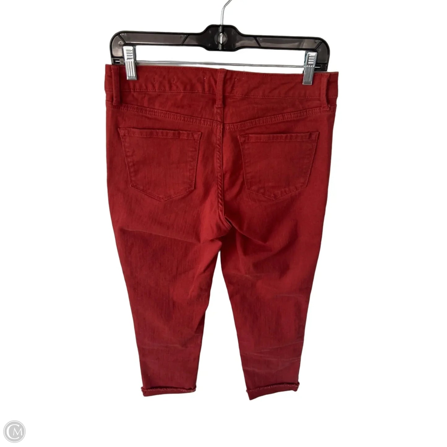 Jeans Cropped By Nine West In Red Denim, Size: 4