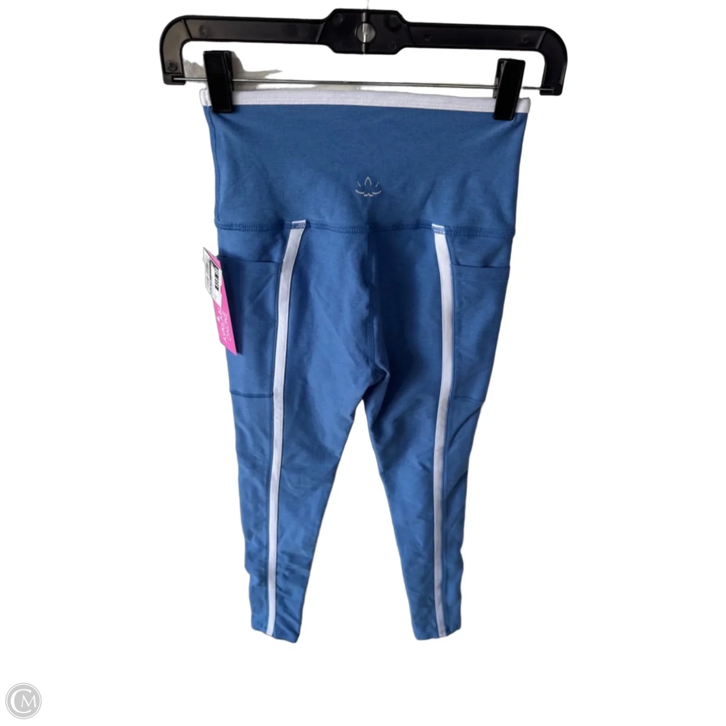 Athletic Leggings By Beyond Yoga In Blue & White, Size: 4
