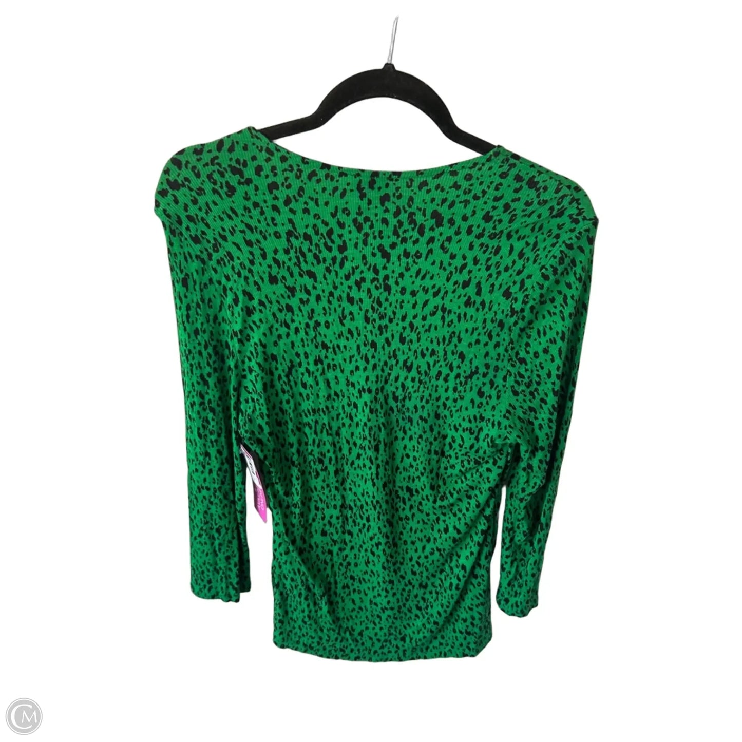 Top 3/4 Sleeve By Inc In Black & Green, Size: Xl