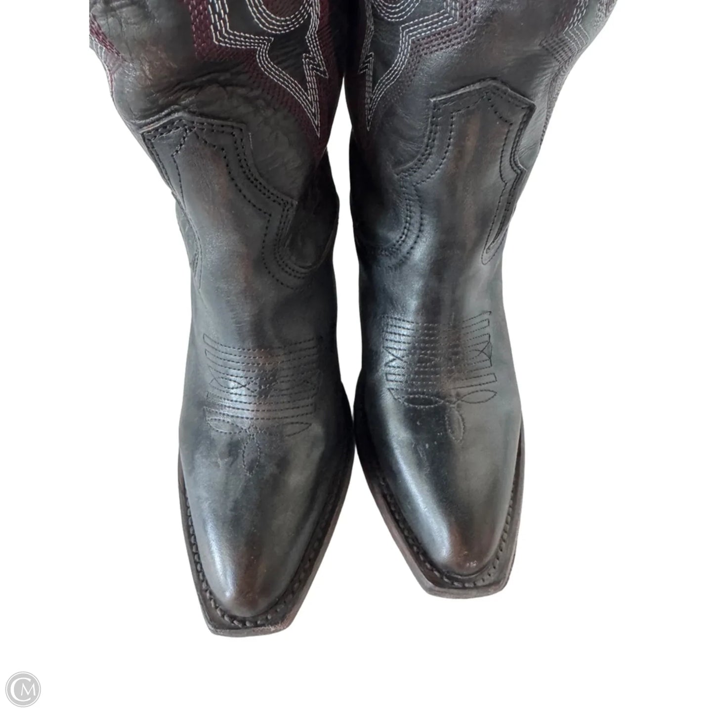 Boots Western By Freebird In Black & Red, Size: 9