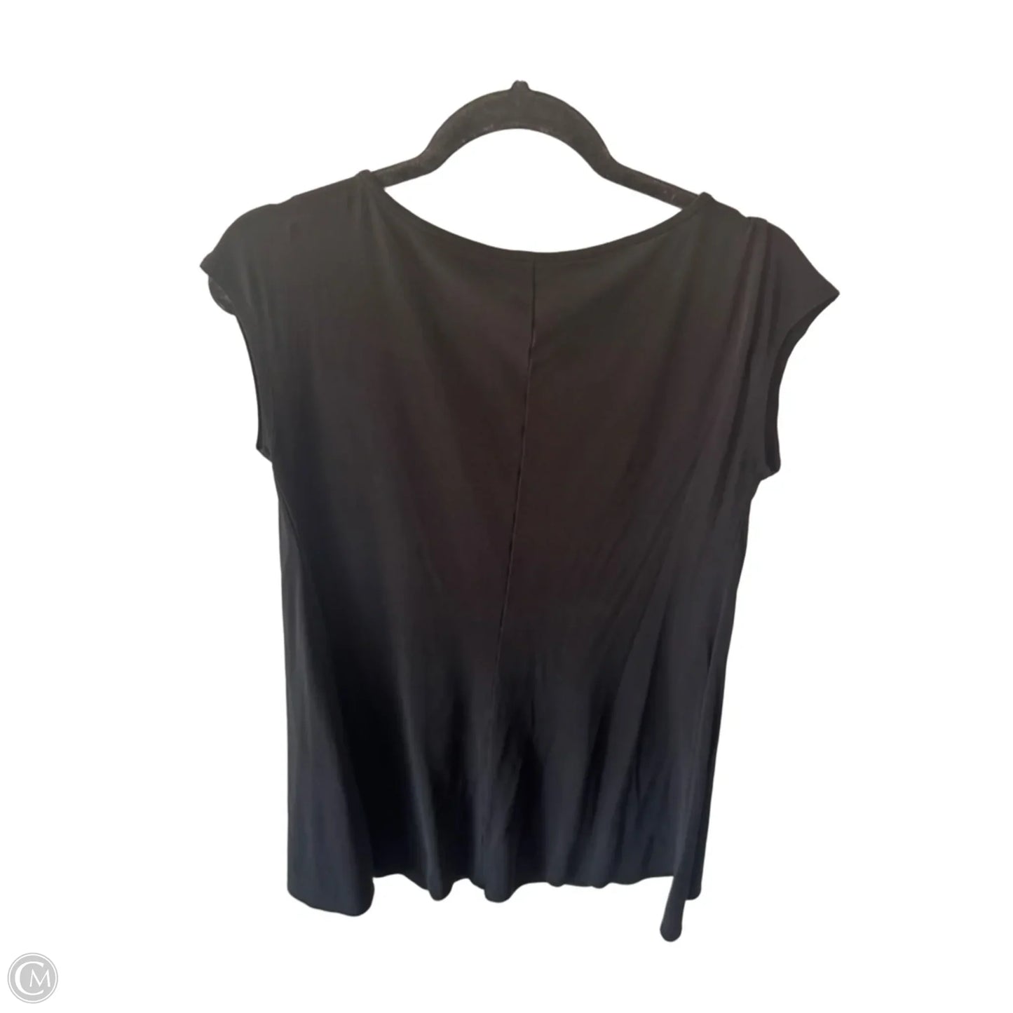 Top Short Sleeve By Eileen Fisher In Black, Size: S