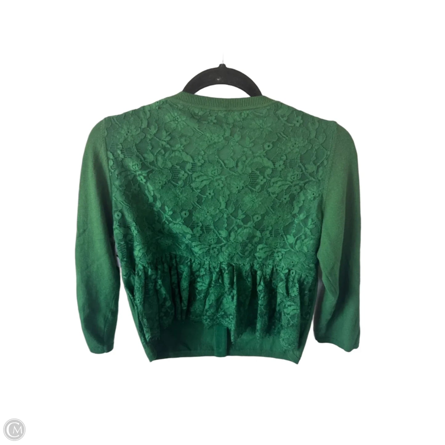 Sweater Cardigan By Knitted And Knotted In Green, Size: Mp