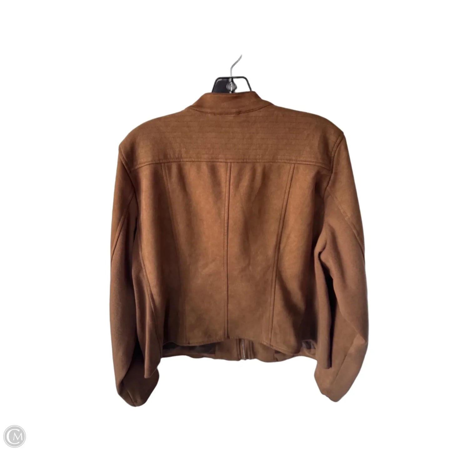 Jacket Moto By Maurices In Brown, Size: Xxl