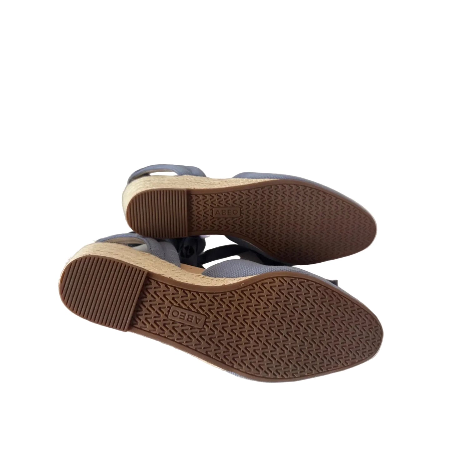 Shoes Heels Wedge By Abeo In Blue & Tan, Size: 9.5