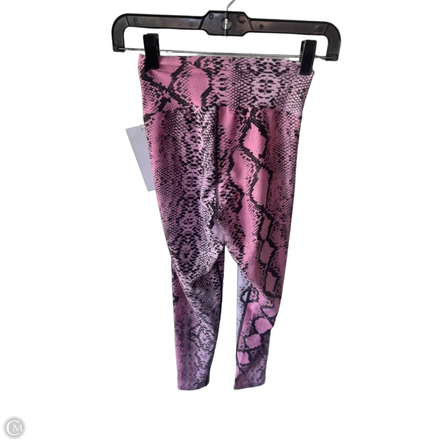 Athletic Leggings By Beach Riot In Black & Pink, Size: 4