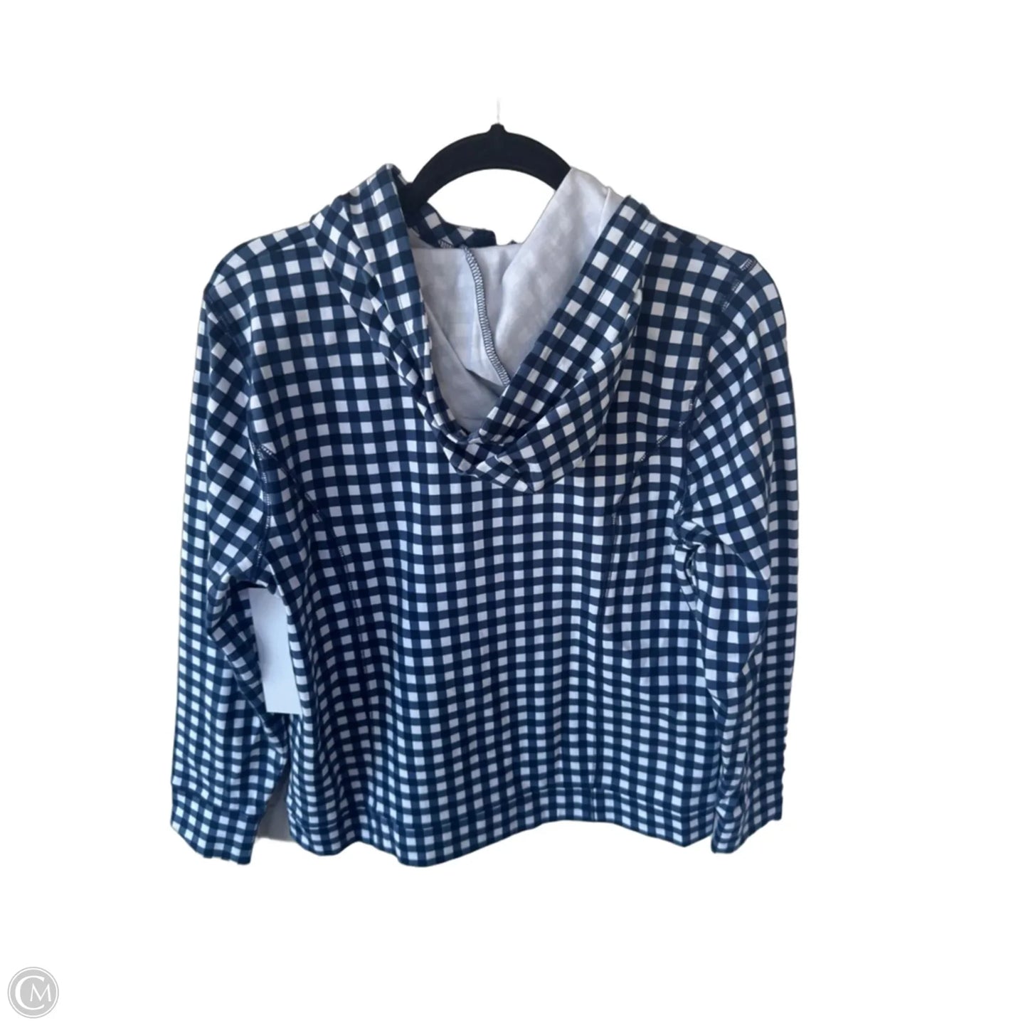 Sweatshirt Hoodie By J. Crew In Blue & White, Size: M