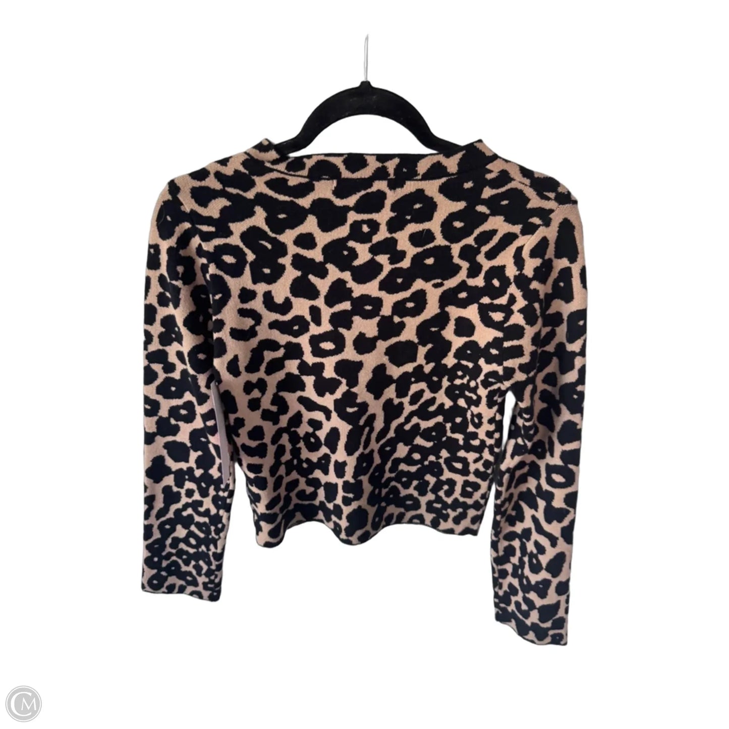 Sweater Cardigan By Clothes Mentor In Animal Print, Size: S