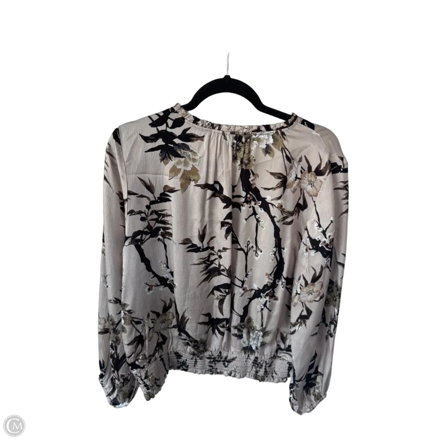 Top Long Sleeve By White House Black Market In Brown & Tan, Size: L