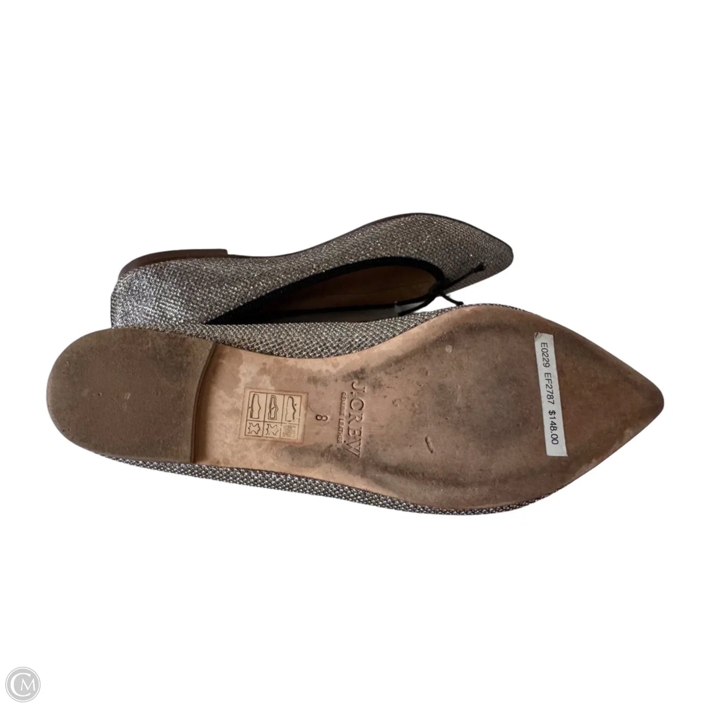 Shoes Flats By J. Crew In Silver, Size: 8